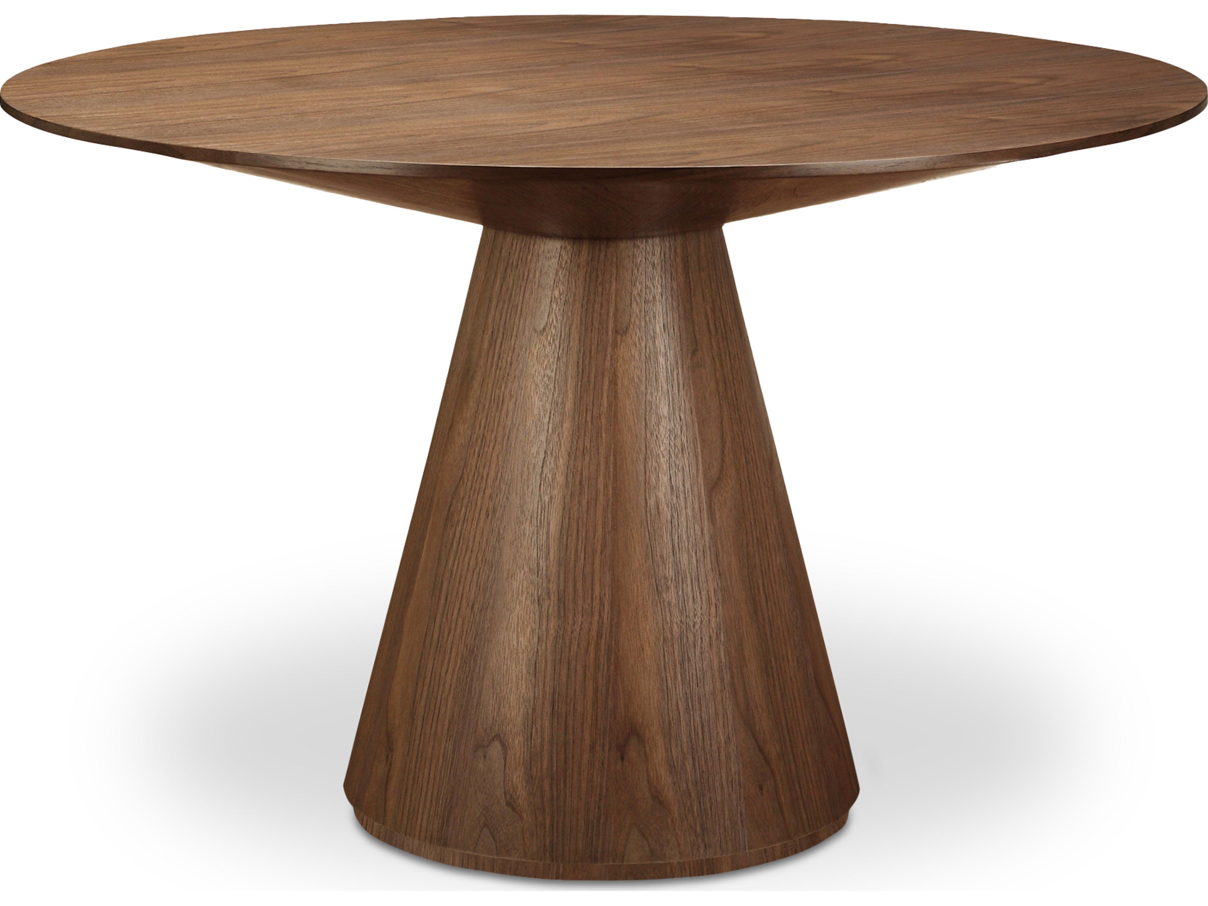 Moe's Home Otago Round Dining Table Walnut Brown