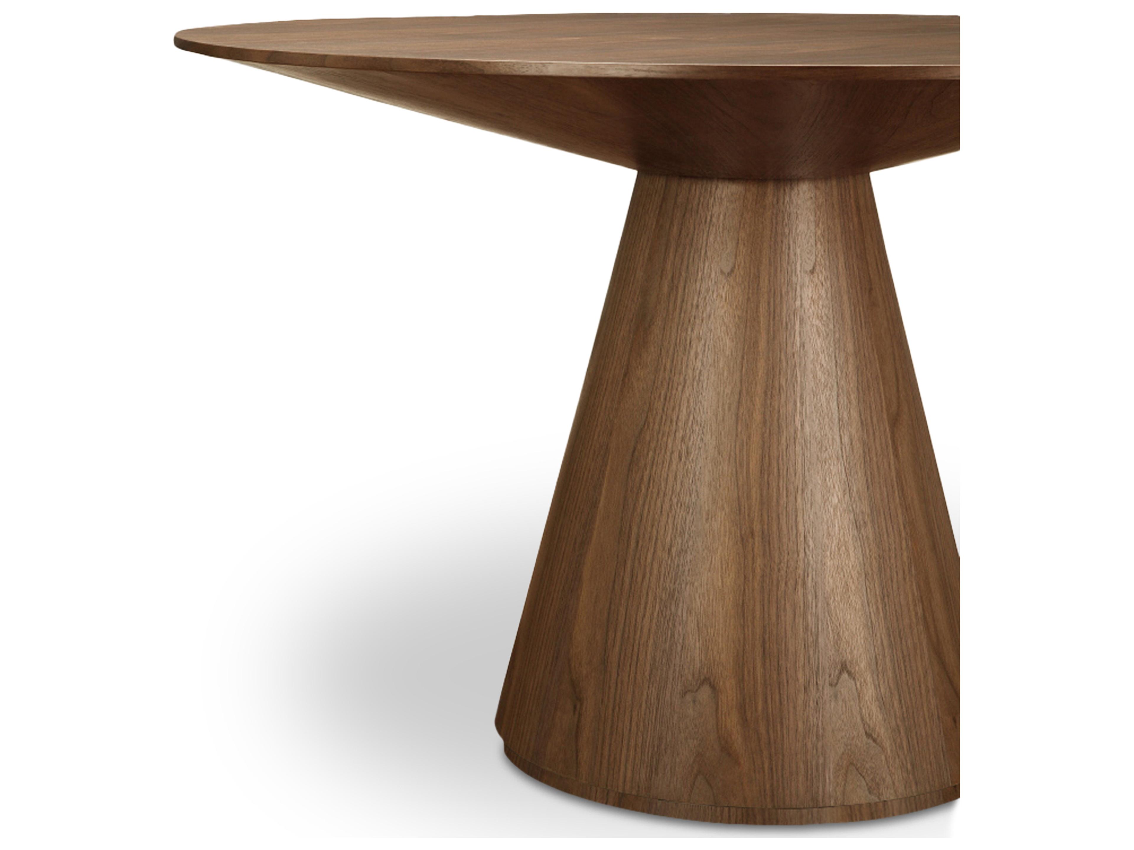 Moe's Home Otago Round Dining Table Walnut Brown