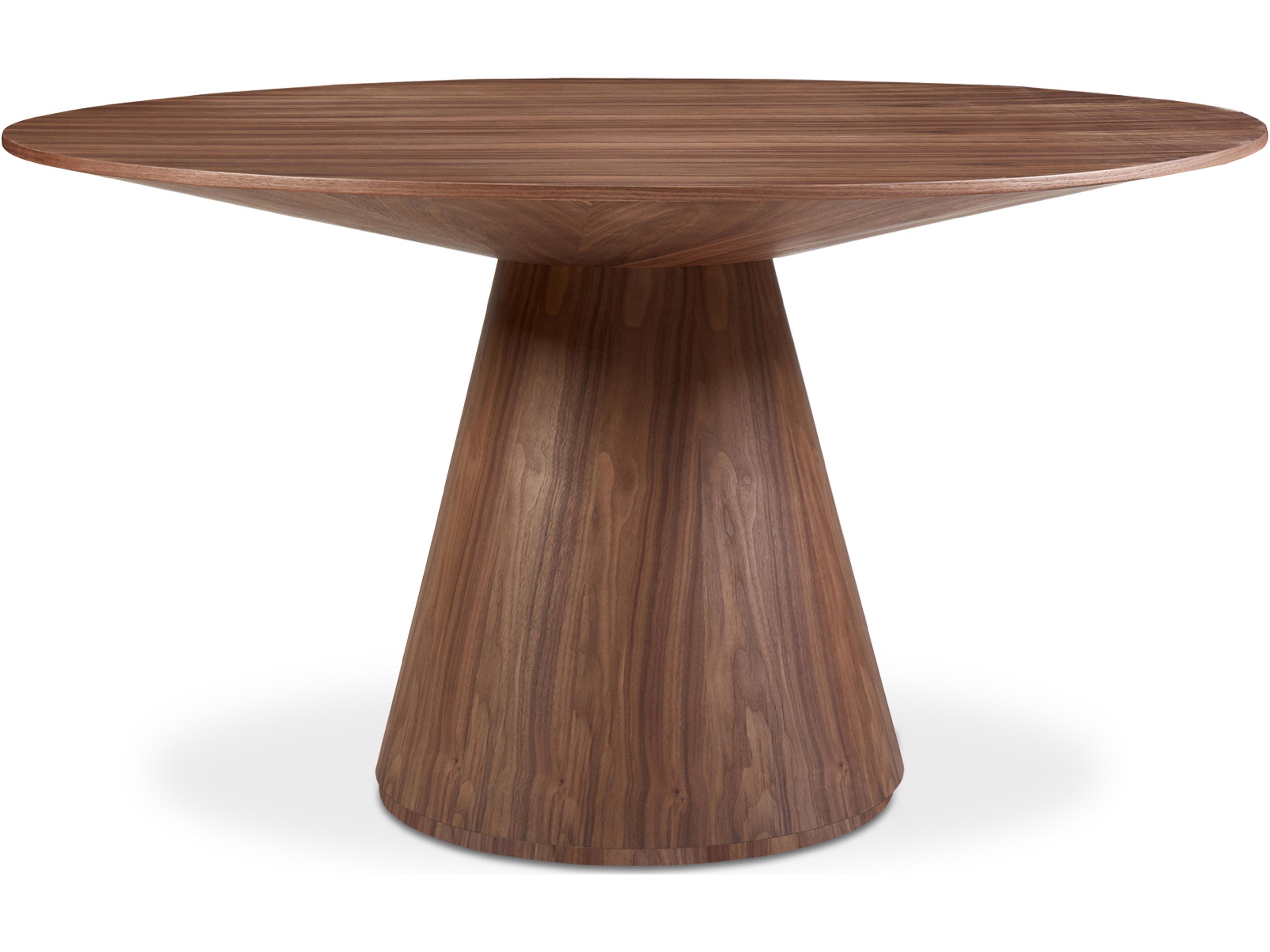 Otago Round 54In Dining Table Walnut Brown
