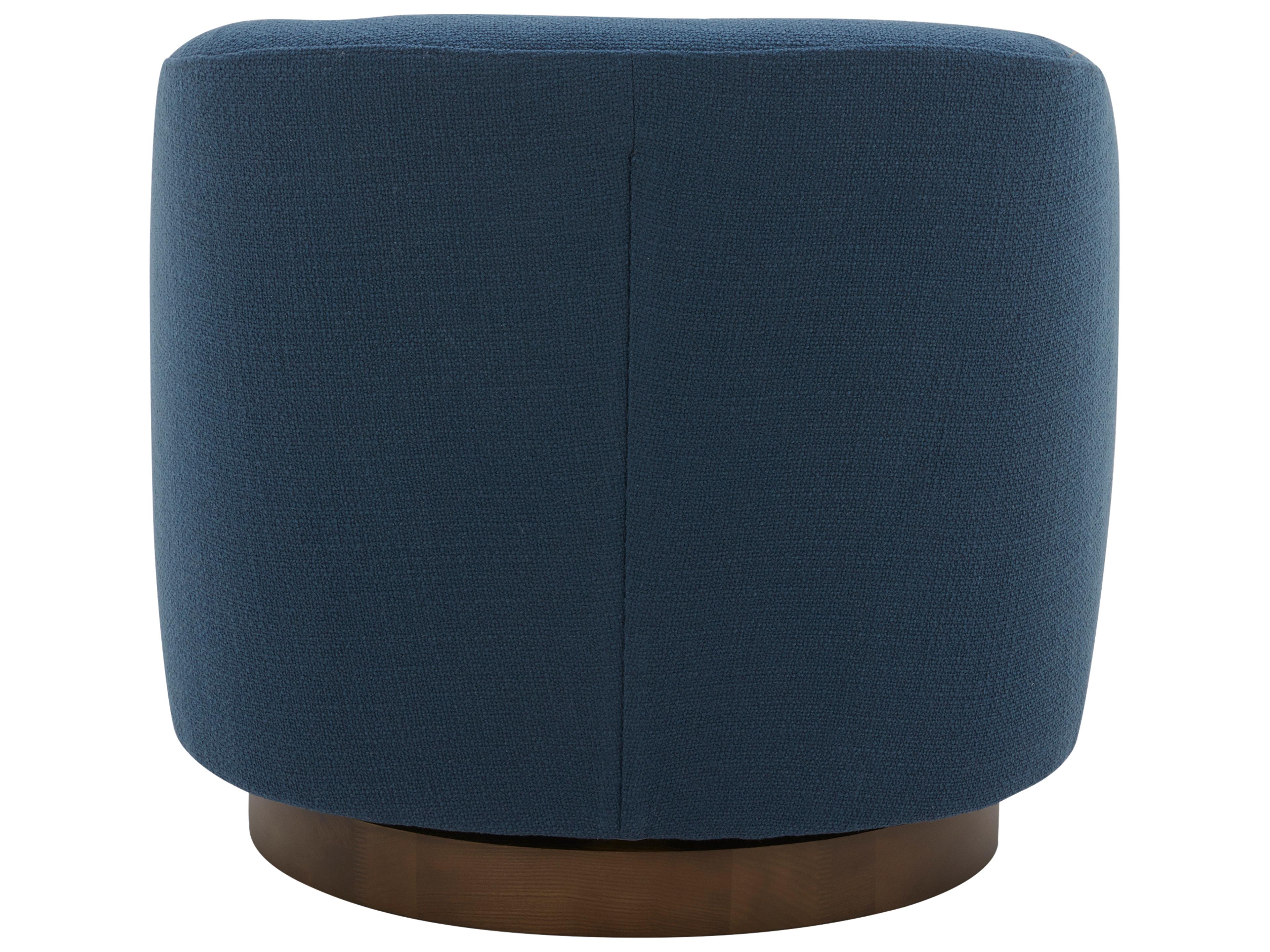 Moe's Home Swivel Blue Fabric Accent Chair