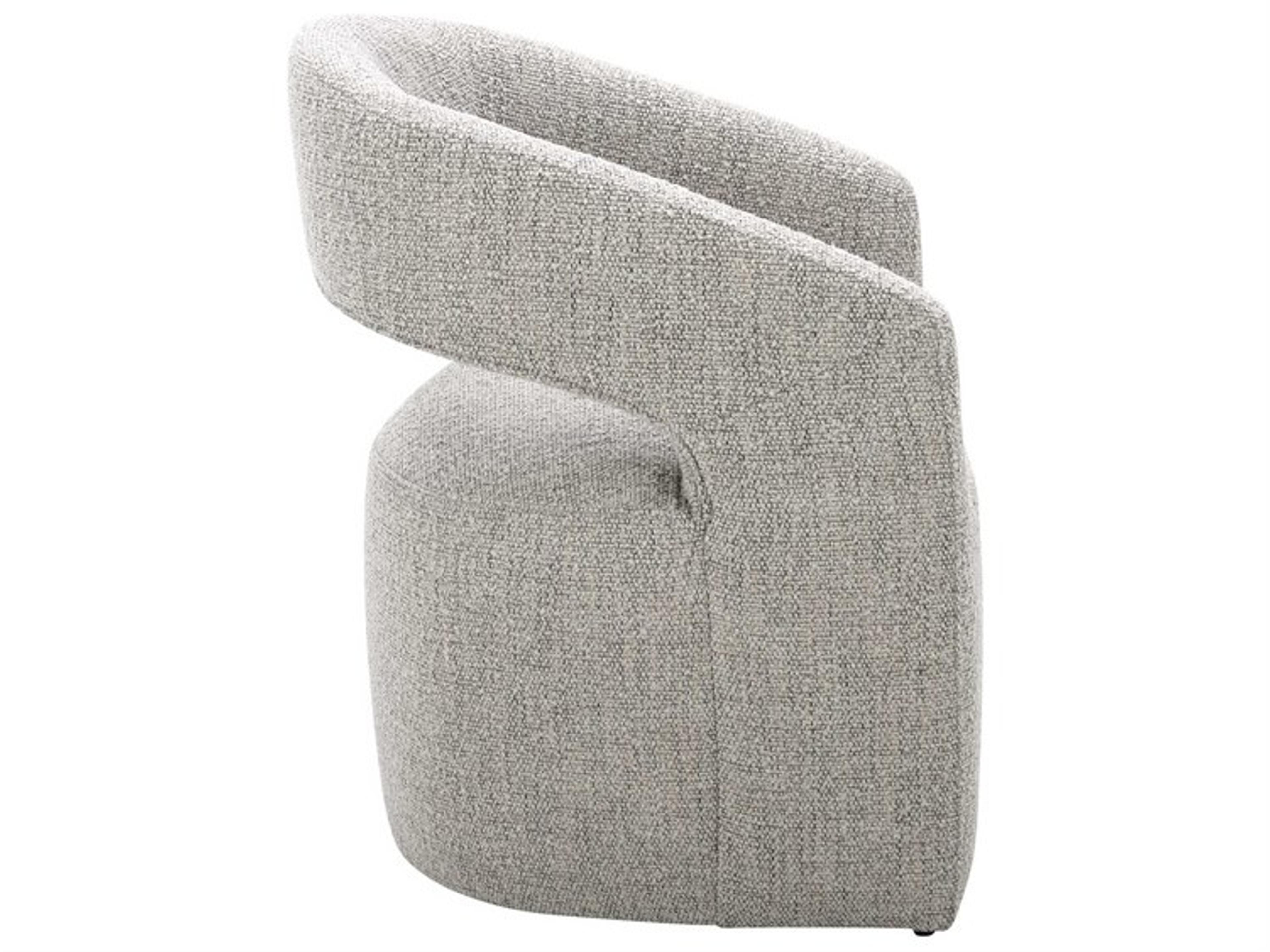 Moe's Home Barrow Gray Upholstered Arm Dining Chair
