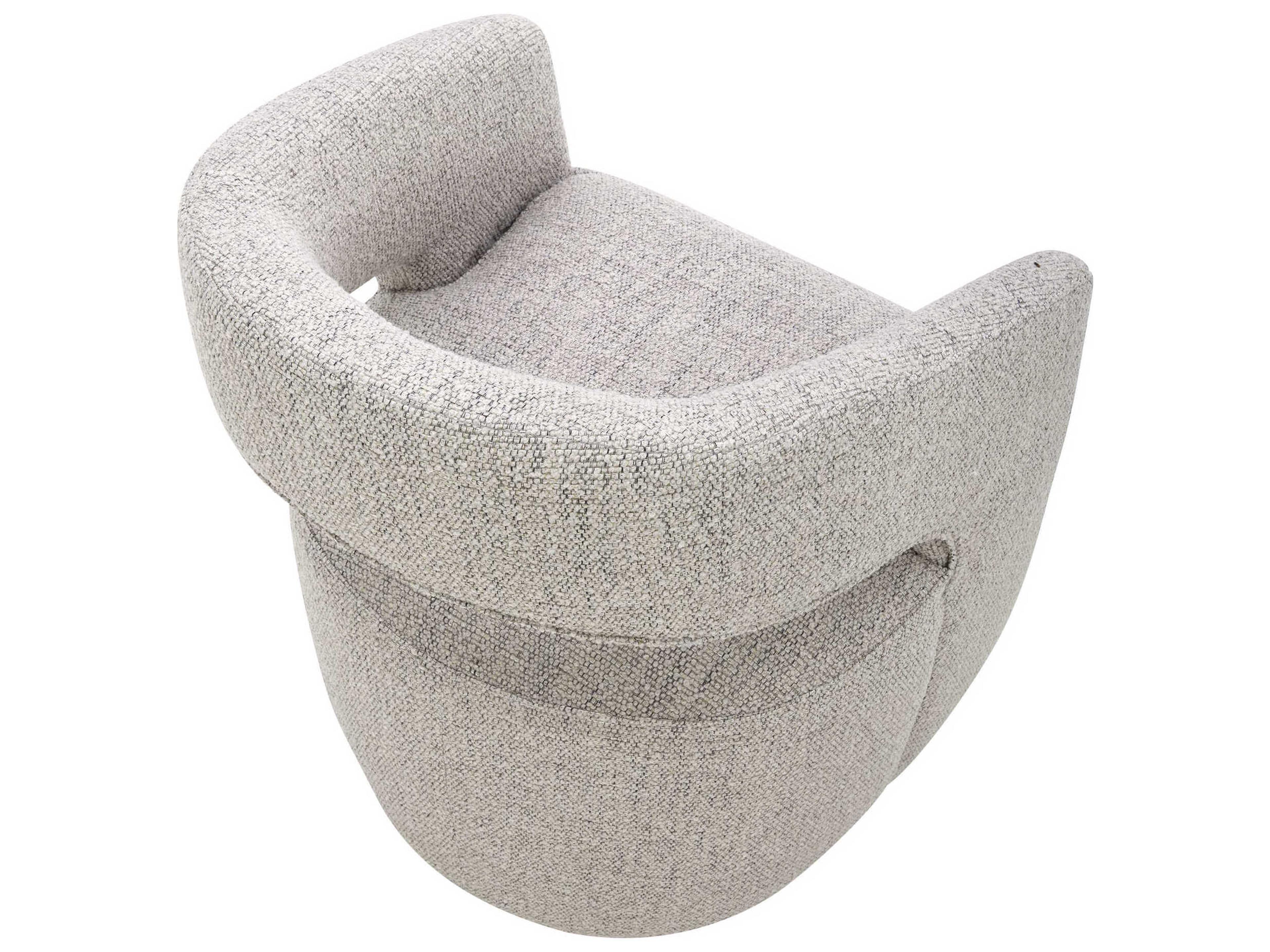 Moe's Home Barrow Gray Upholstered Arm Dining Chair