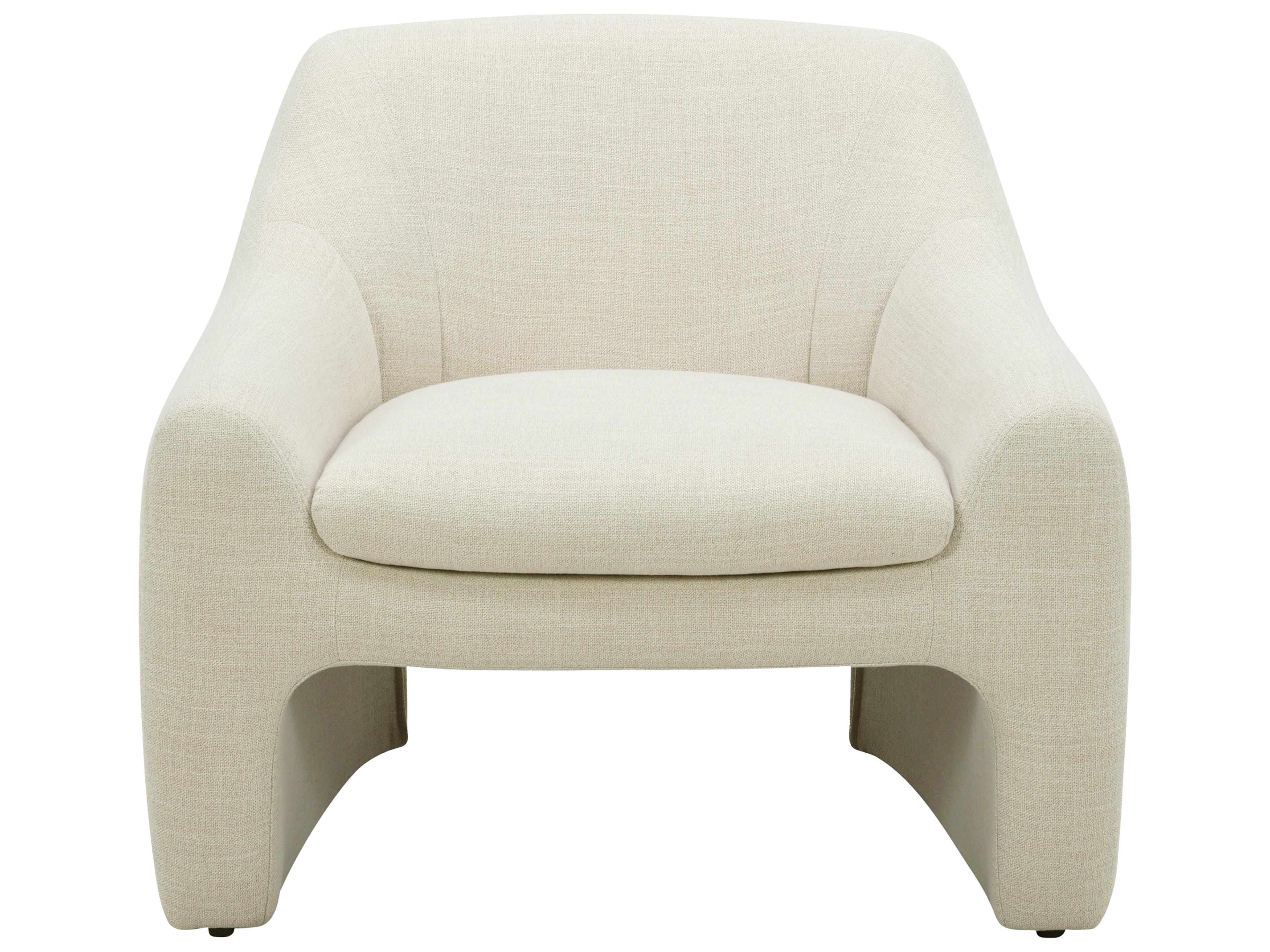 Moe's Home Kenzie White Fabric Accent Chair