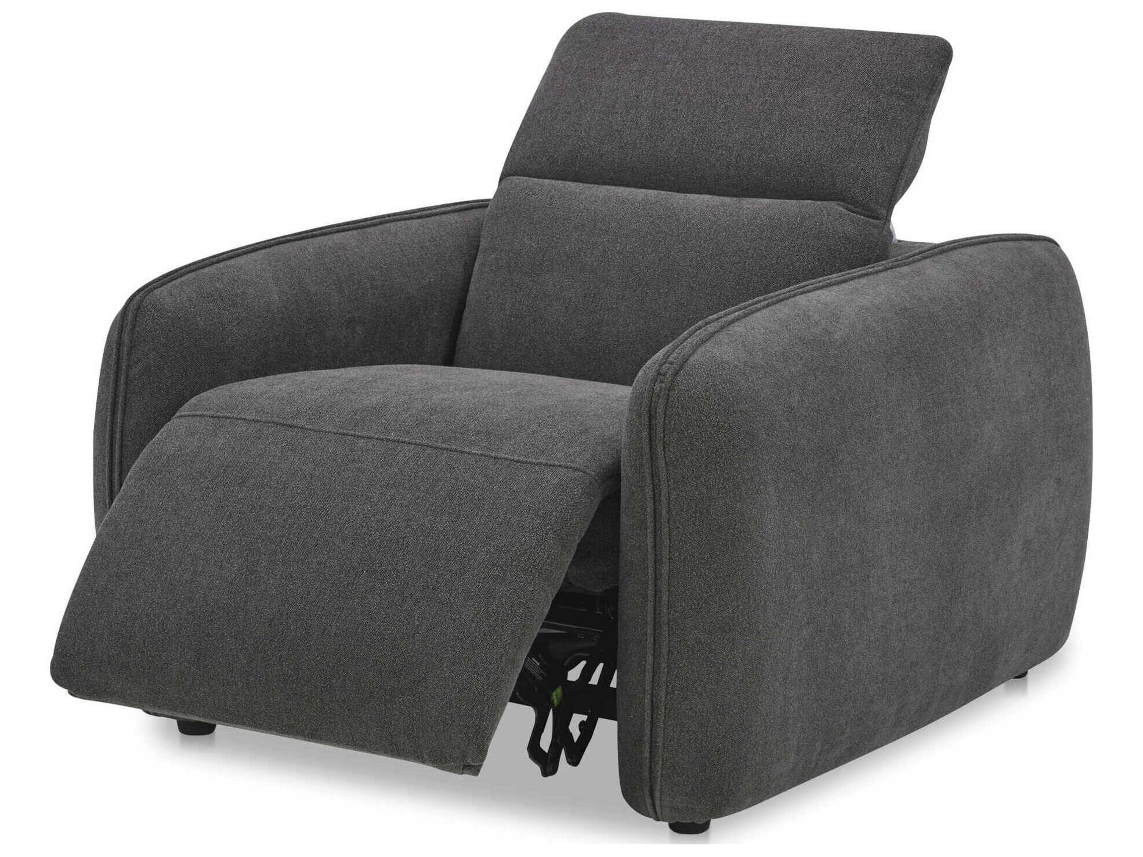 Moe's Home Eli Grey Upholstered Recliner