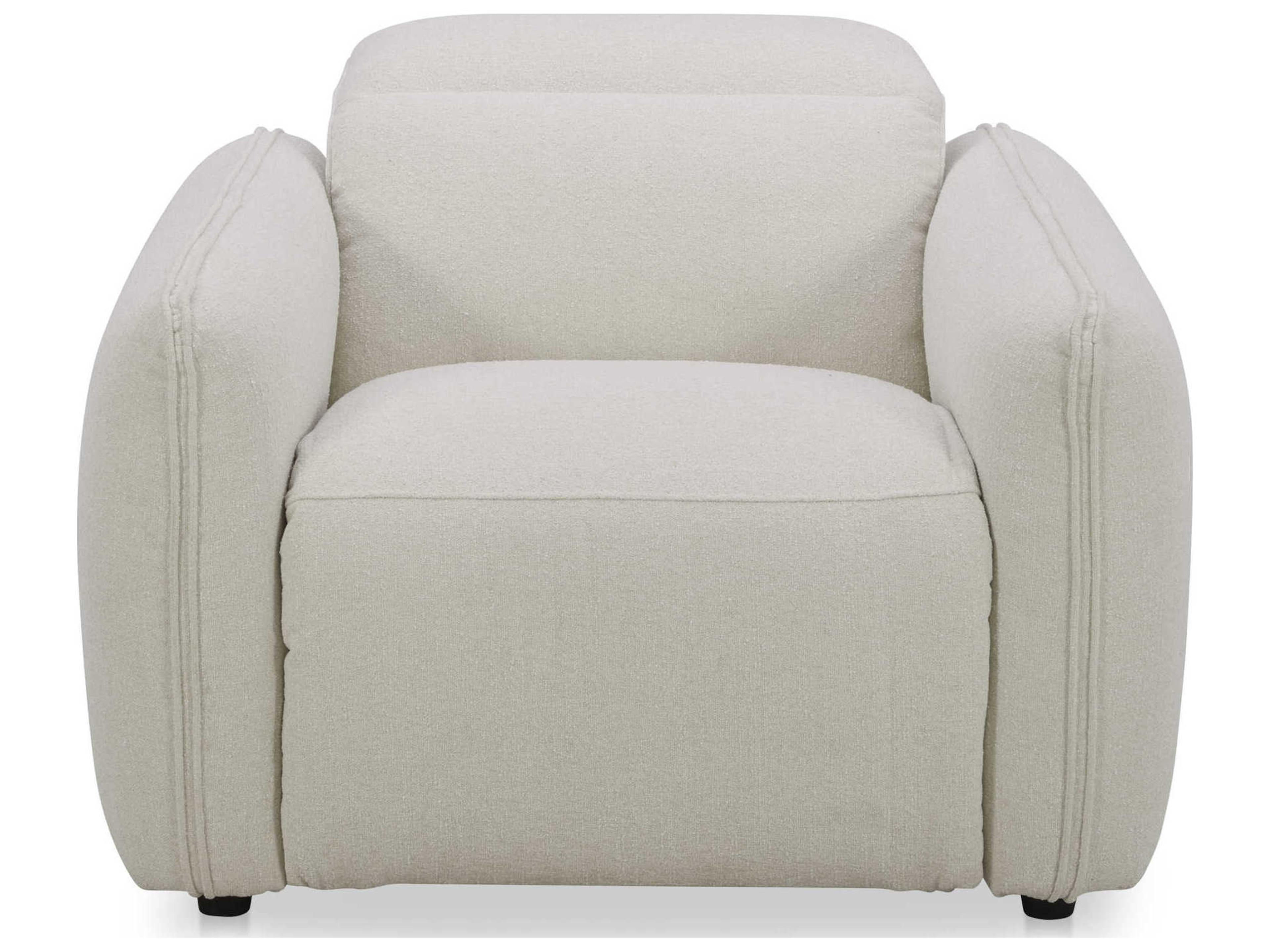 Moe's Home Eli White Upholstered Recliner