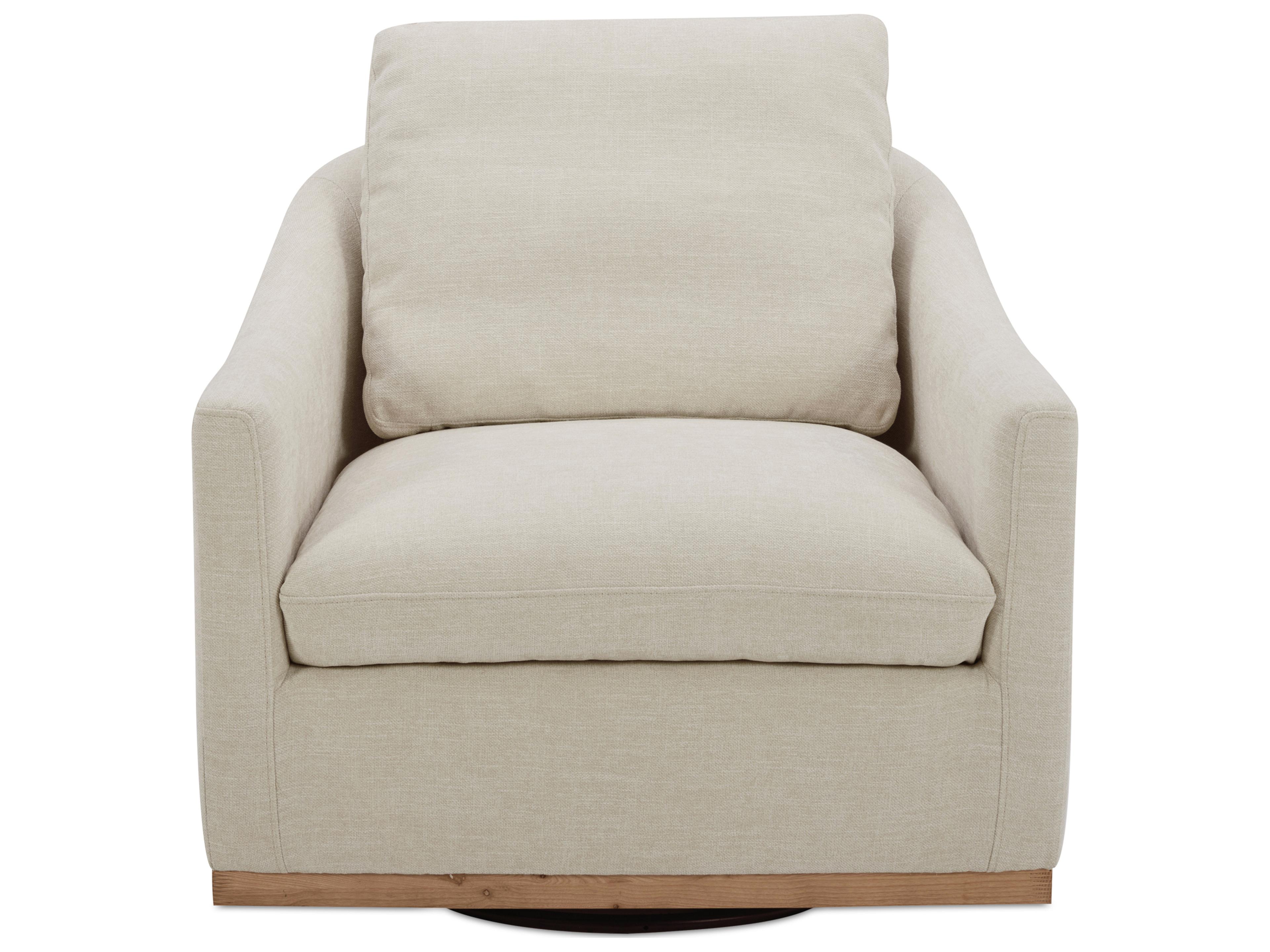 Moe's Home Linden Swivel Beige Fabric Accent Chair