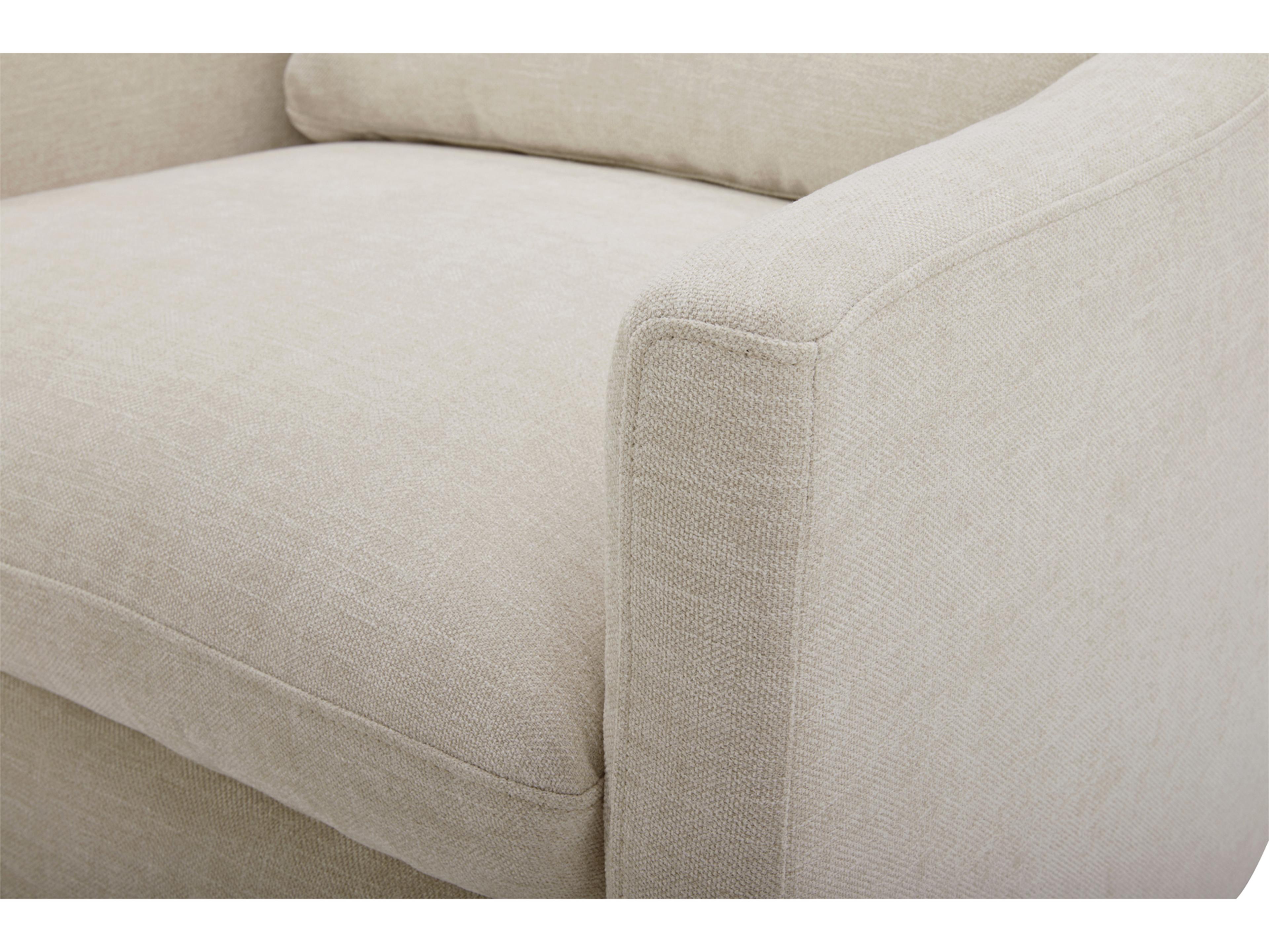 Moe's Home Linden Swivel Beige Fabric Accent Chair