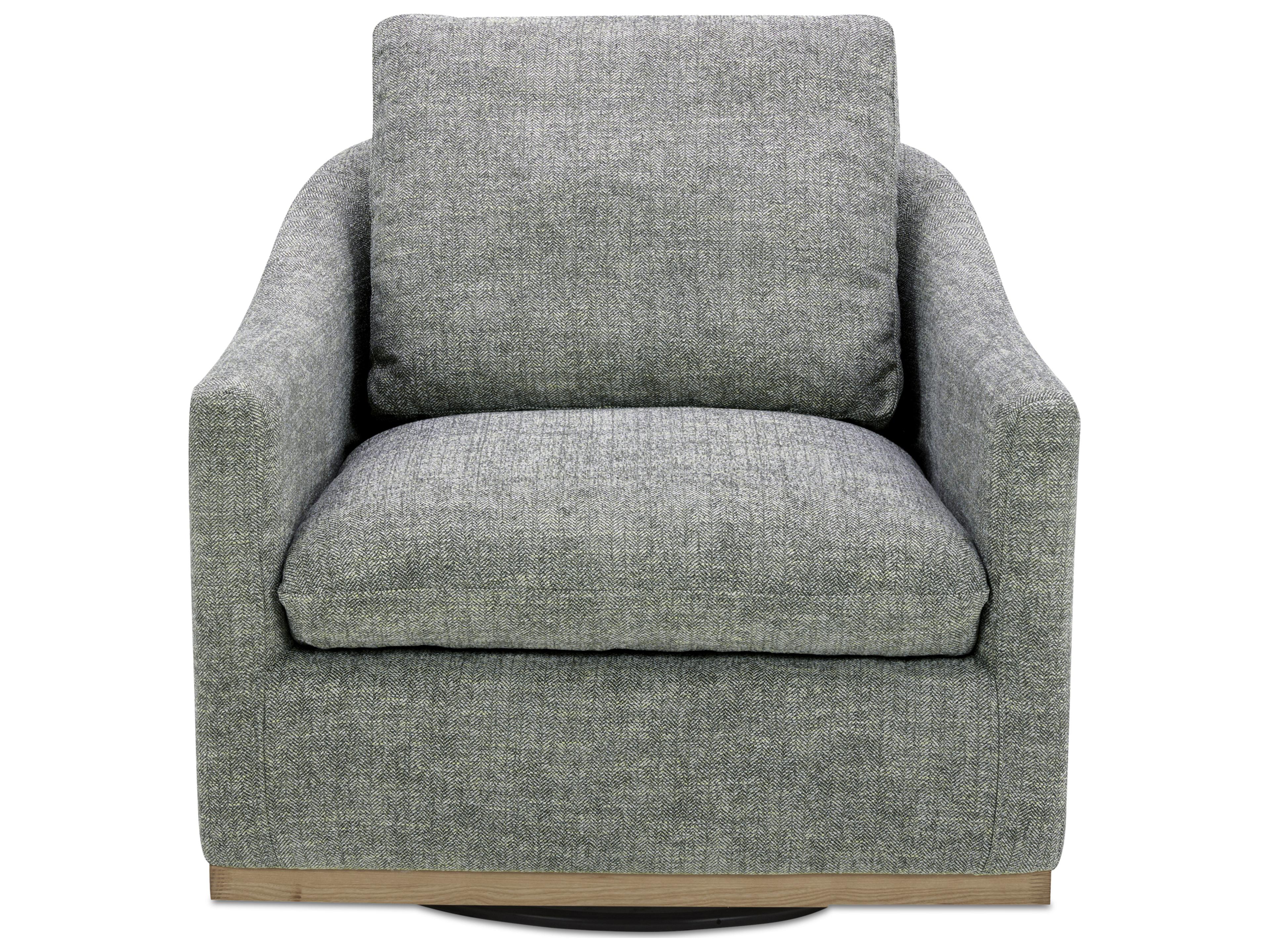 Moe's Home Linden Swivel Gray Fabric Accent Chair