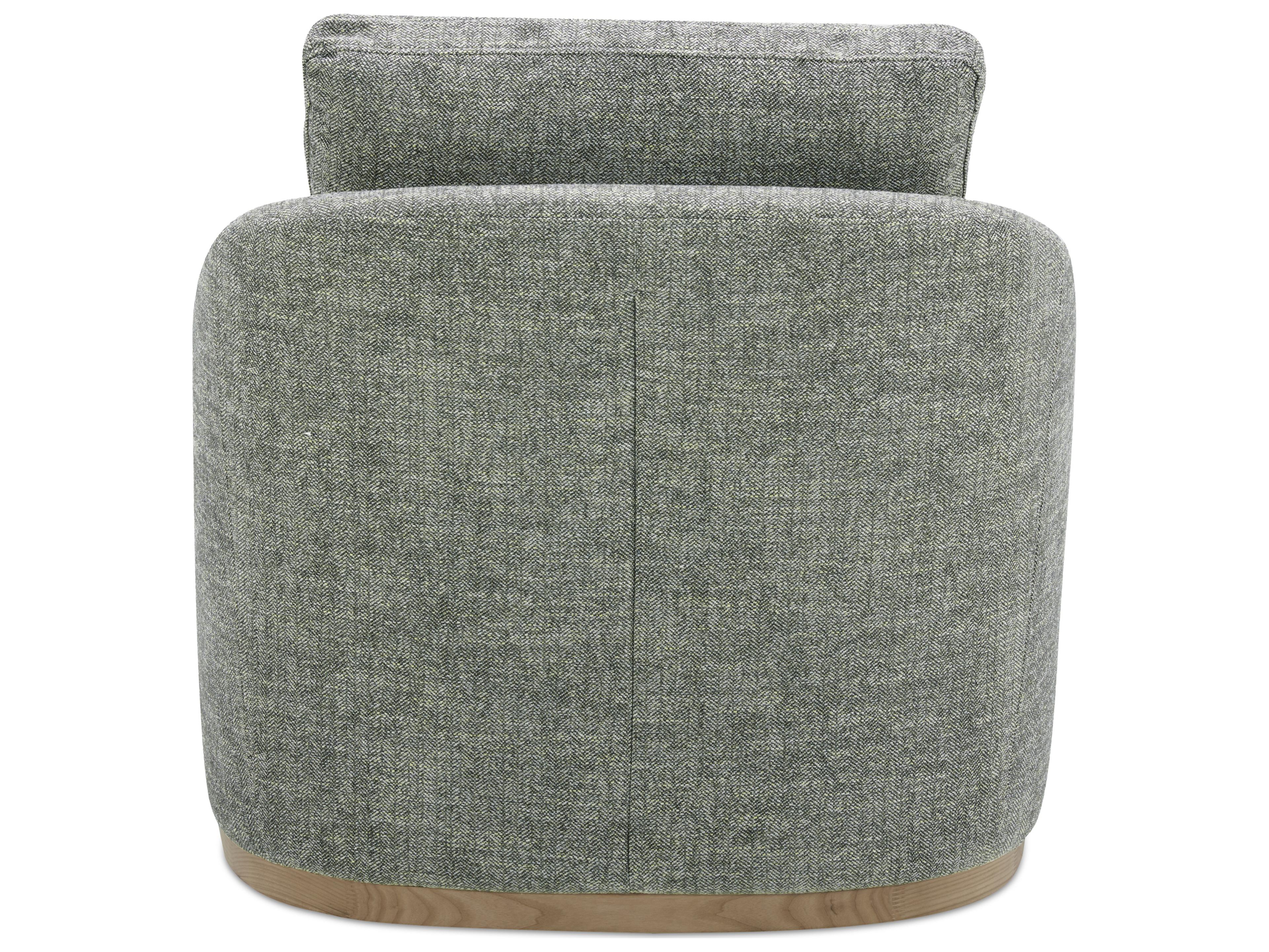 Moe's Home Linden Swivel Gray Fabric Accent Chair