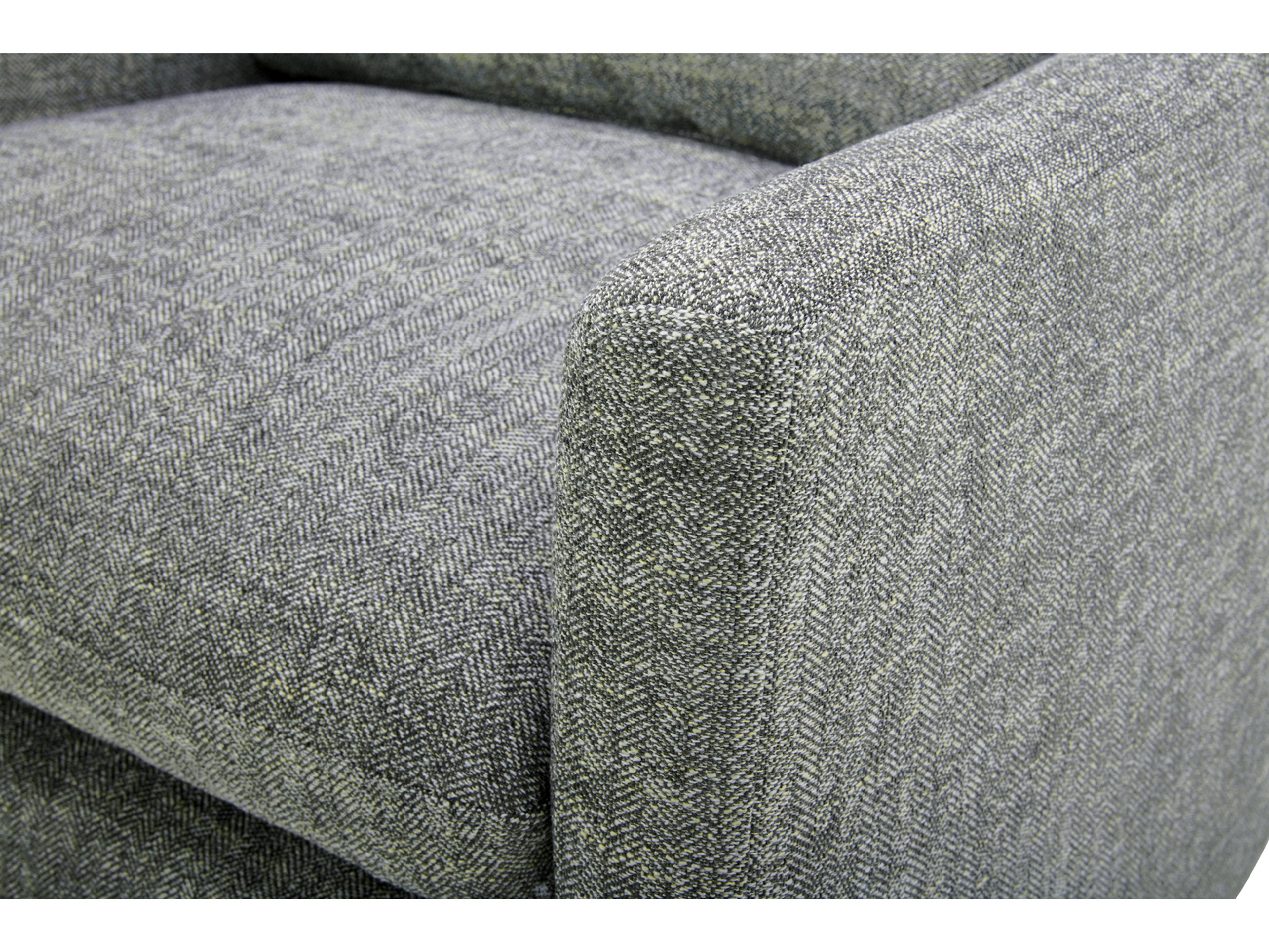 Moe's Home Linden Swivel Gray Fabric Accent Chair