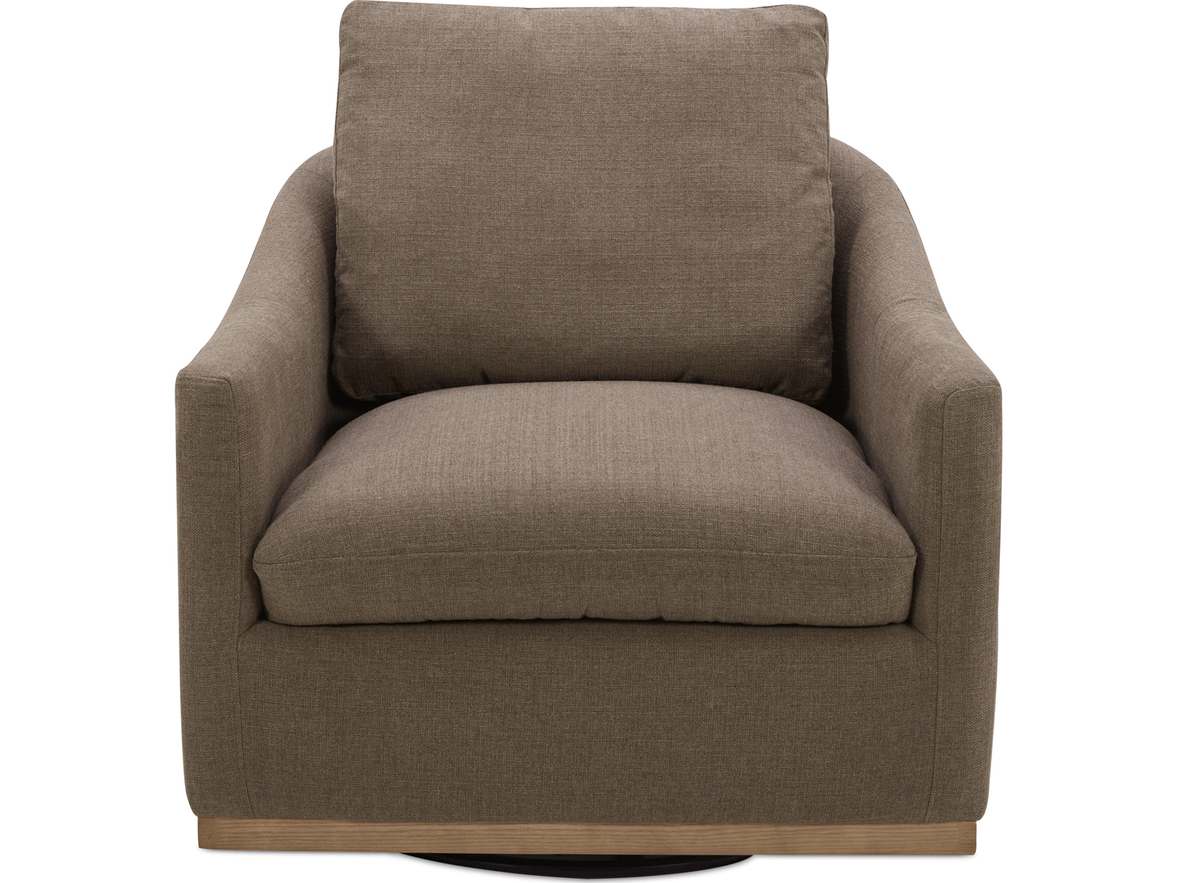 Moe's Home Linden Swivel Brown Fabric Accent Chair
