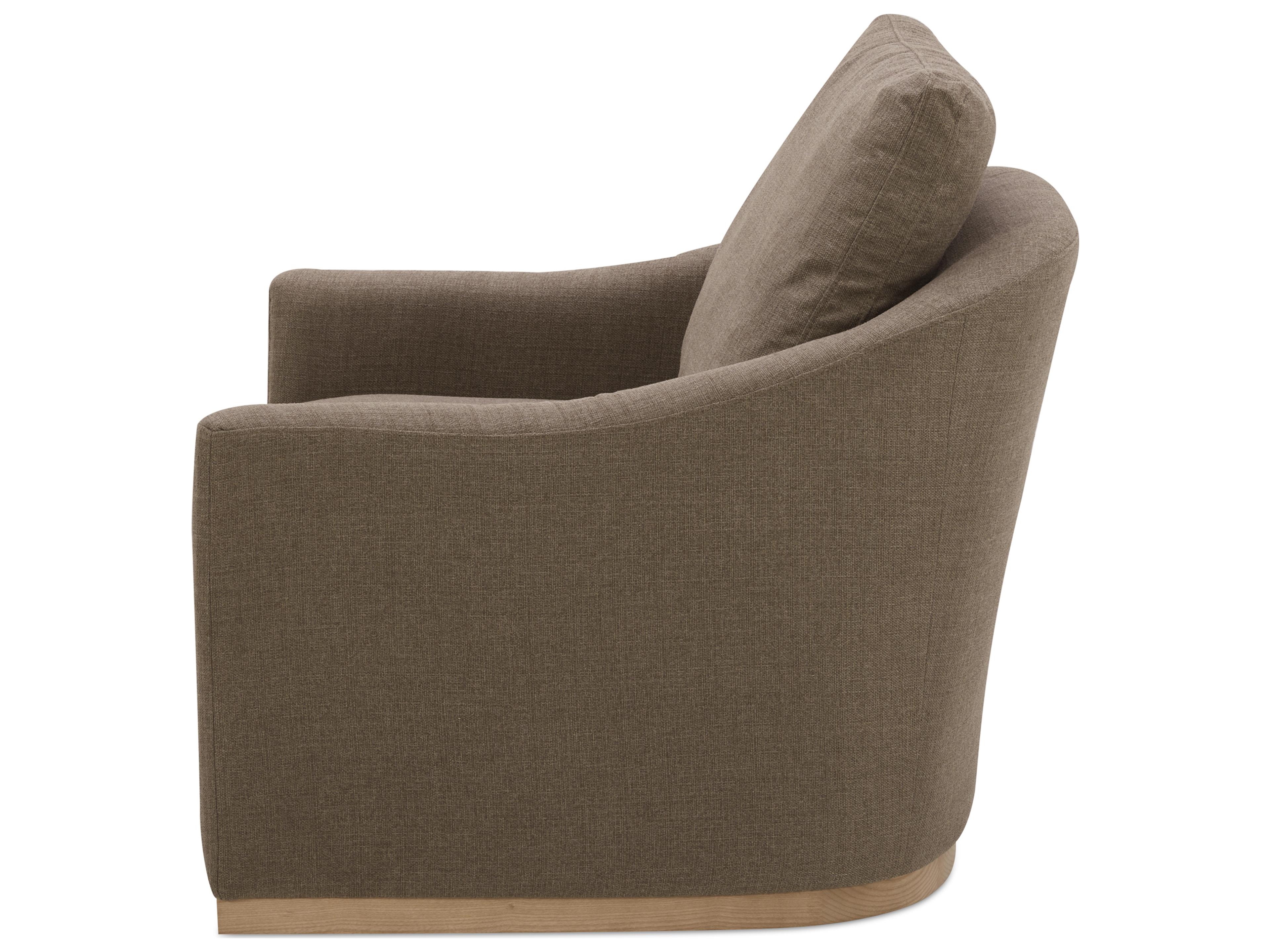 Moe's Home Linden Swivel Brown Fabric Accent Chair