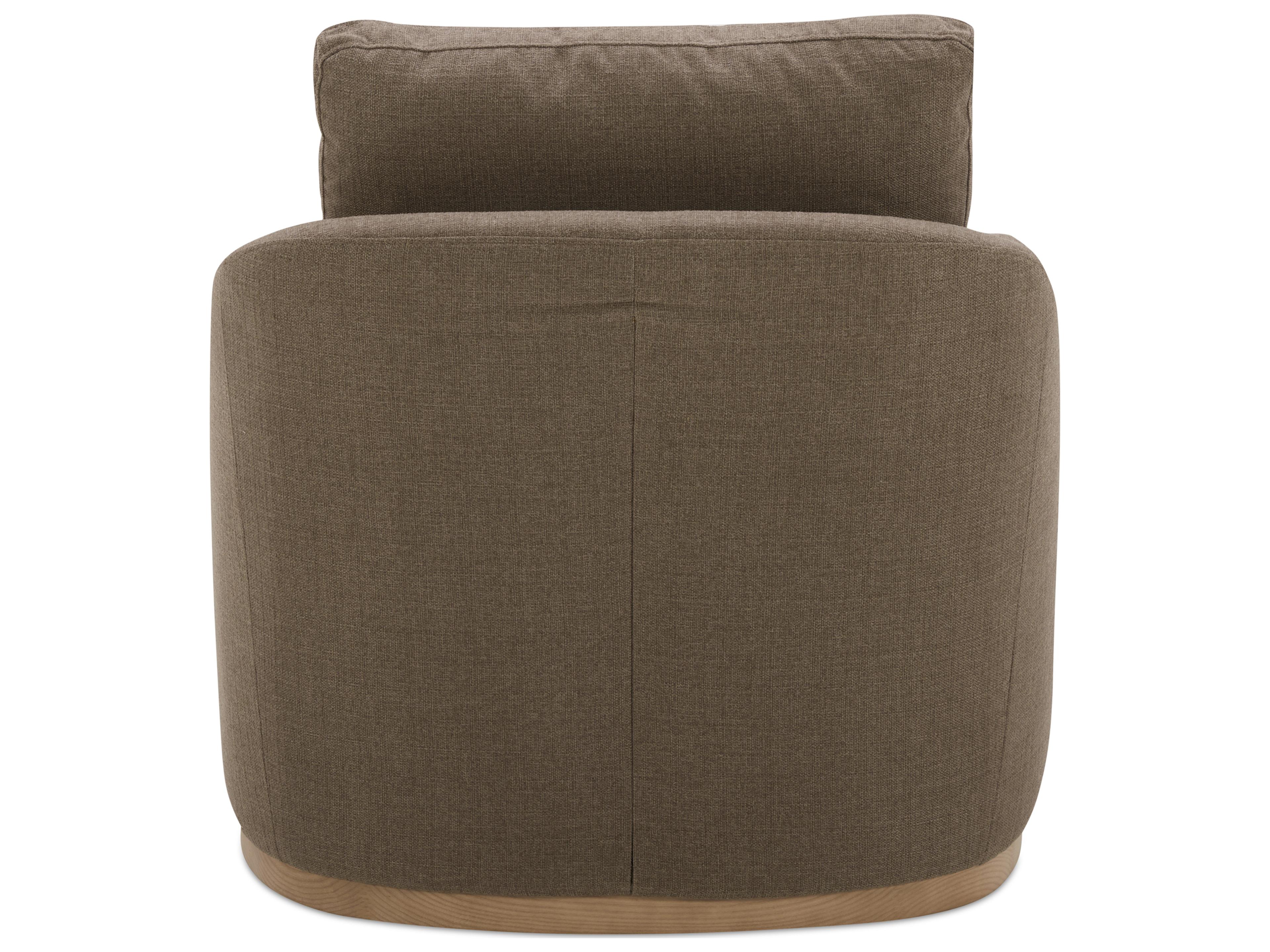 Moe's Home Linden Swivel Brown Fabric Accent Chair