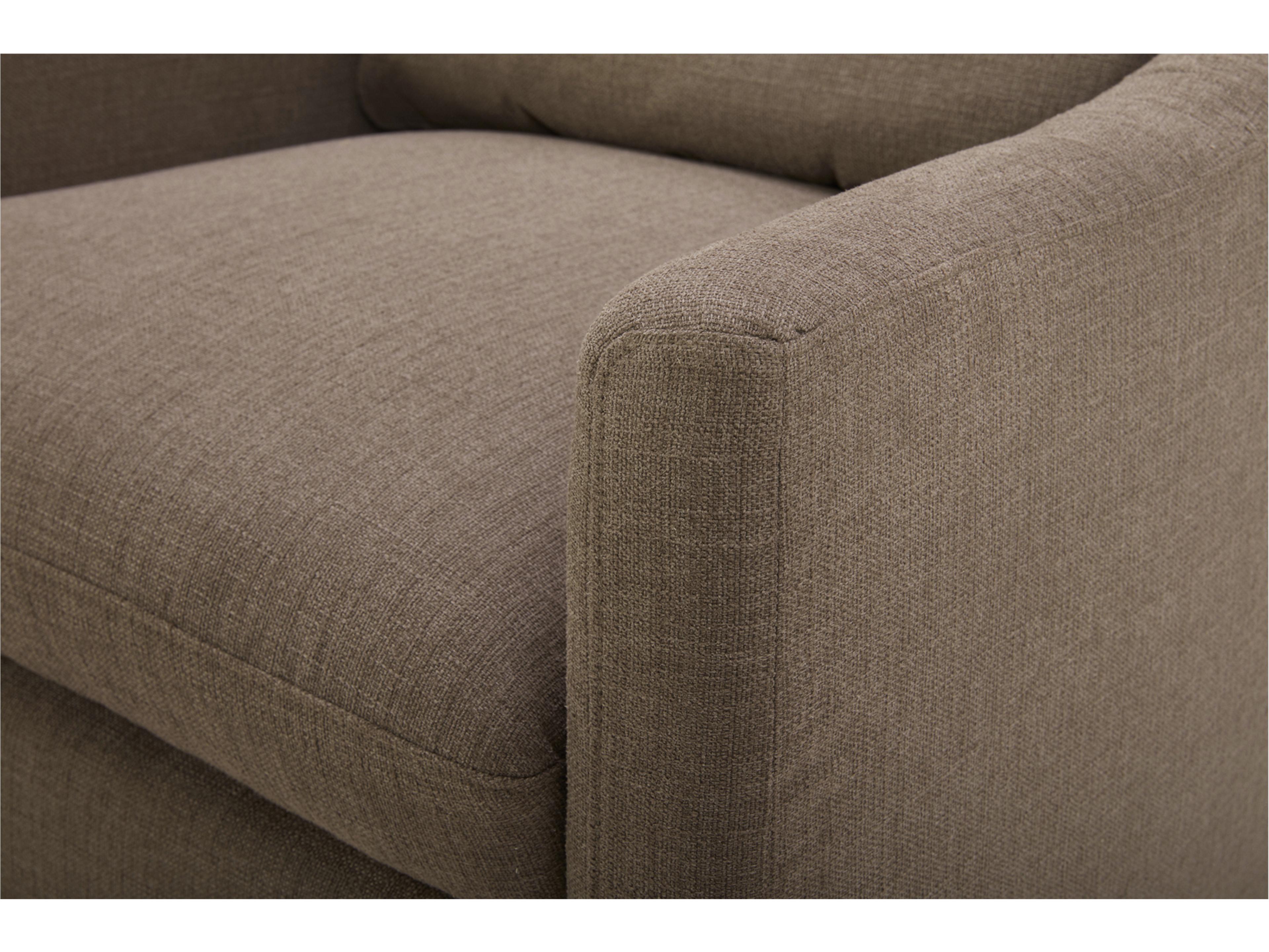 Moe's Home Linden Swivel Brown Fabric Accent Chair