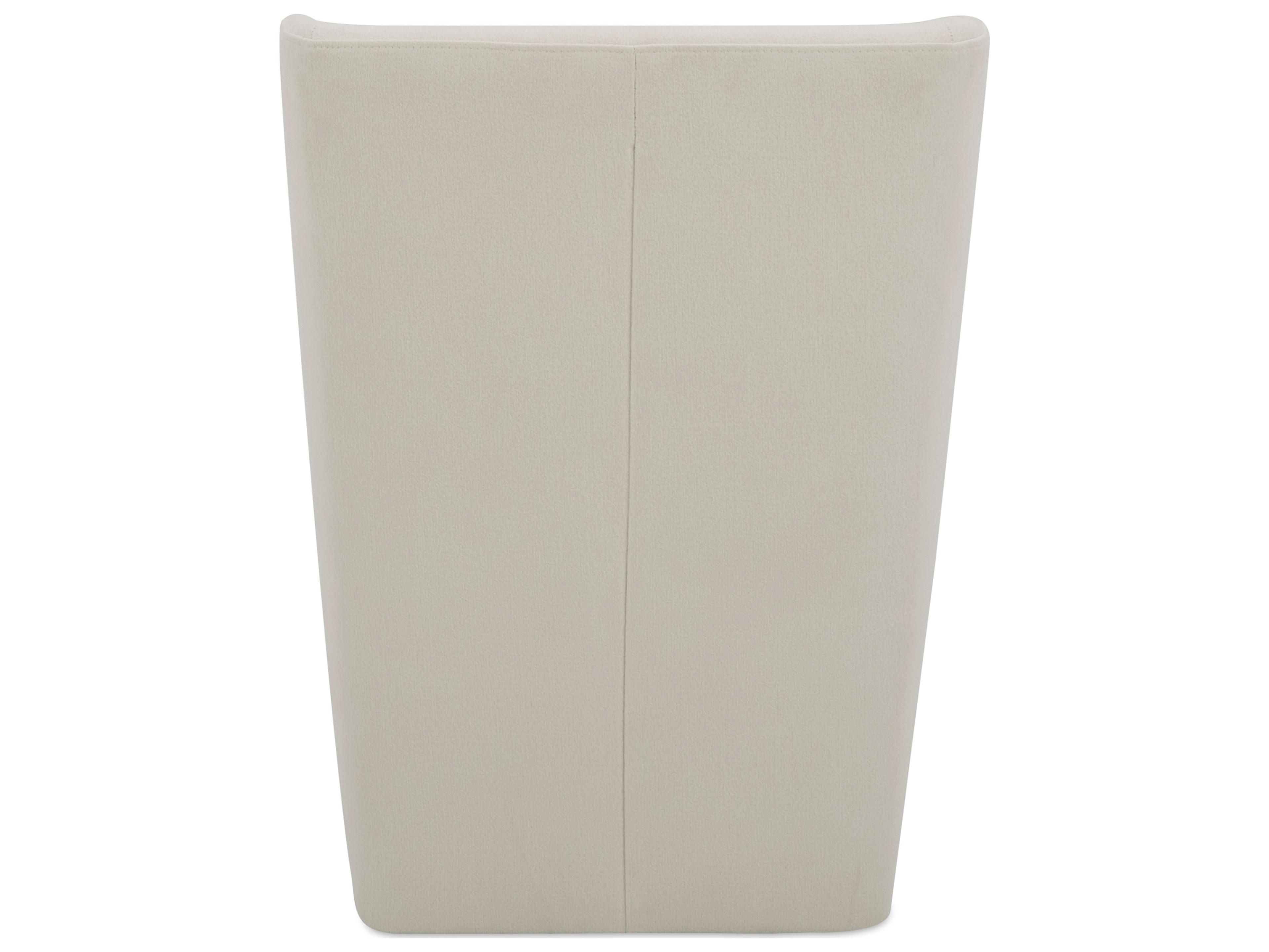 Moe's Home Cormac Rolling White Upholstered Side Dining Chair