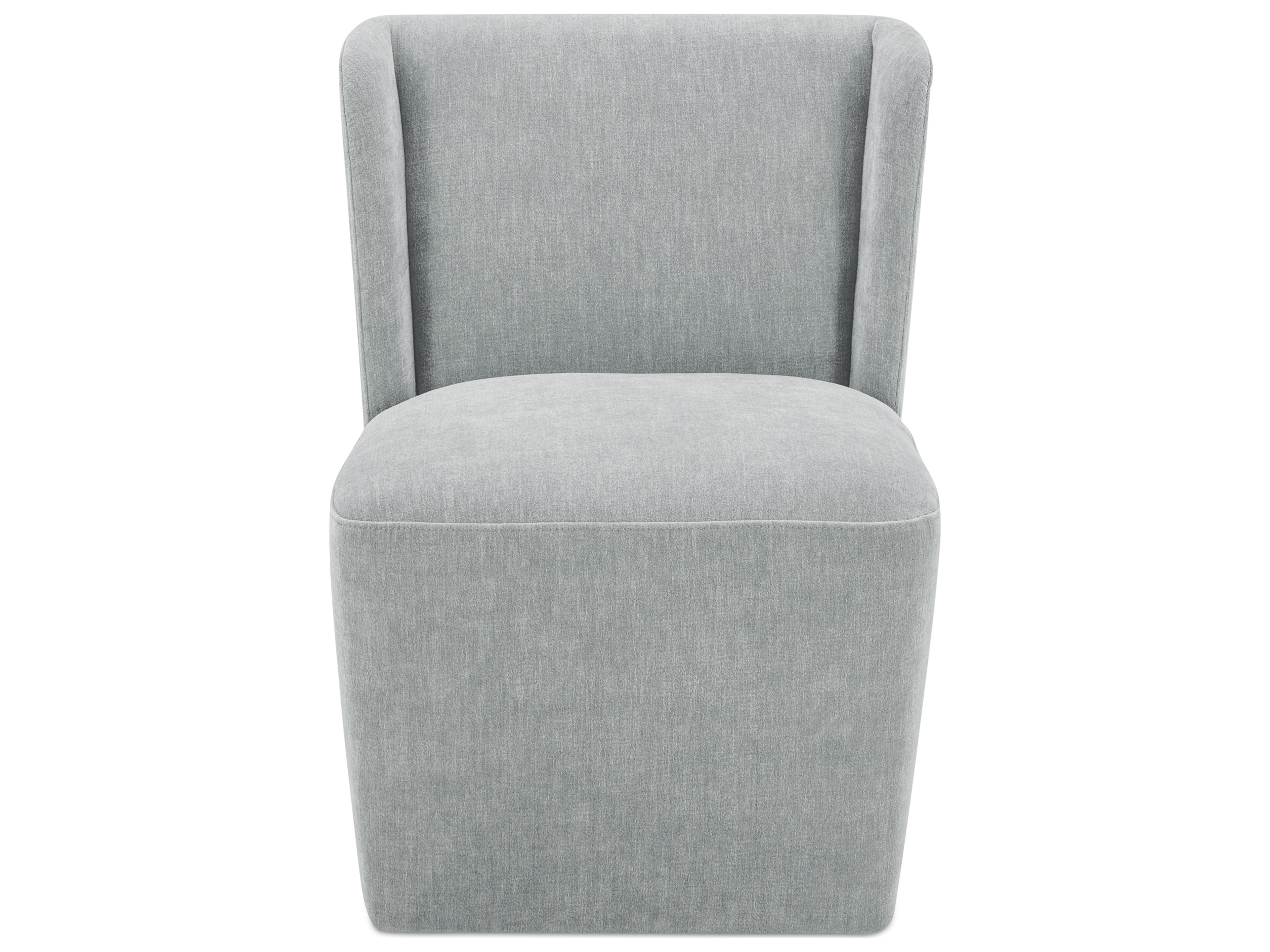 Moe's Home Cormac Rolling Blue Upholstered Side Dining Chair