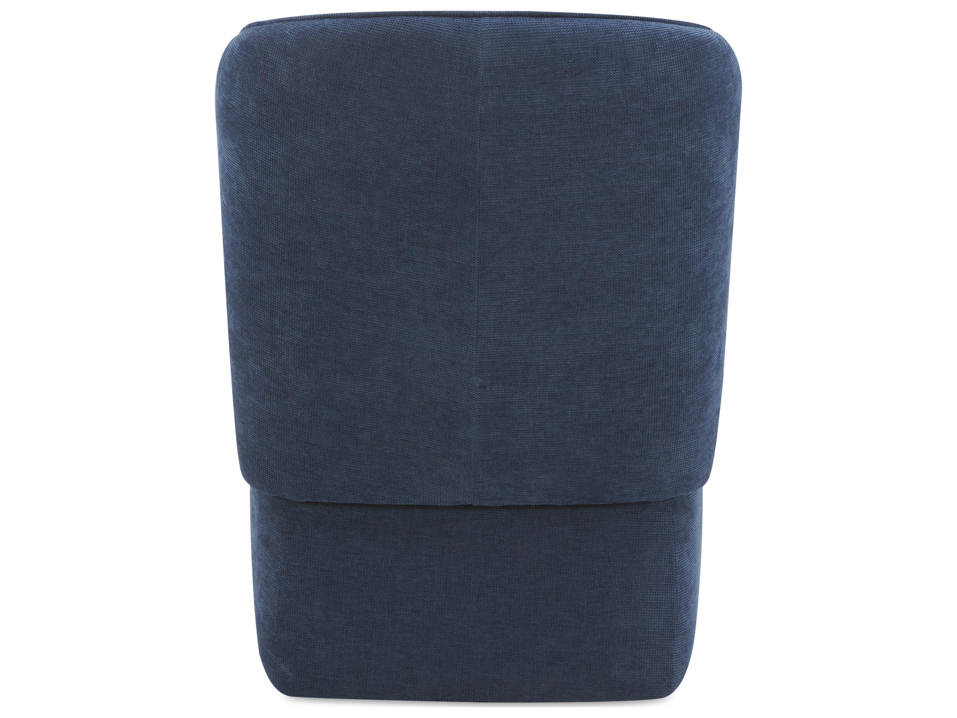 Moe's Home Larson Rolling Blue Upholstered Side Dining Chair