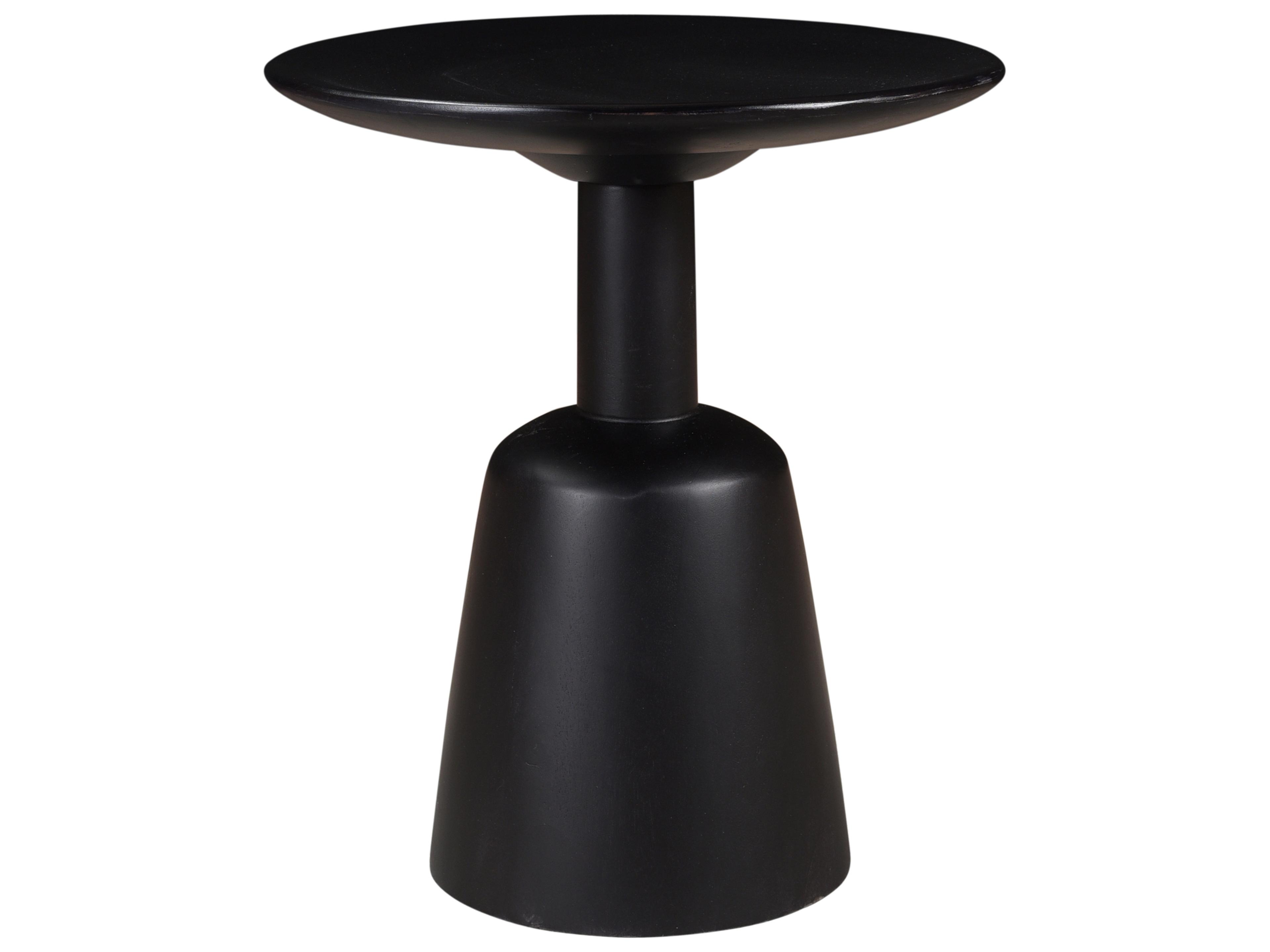 Moe's Home Nels Round Wood Charcoal Black End Table
