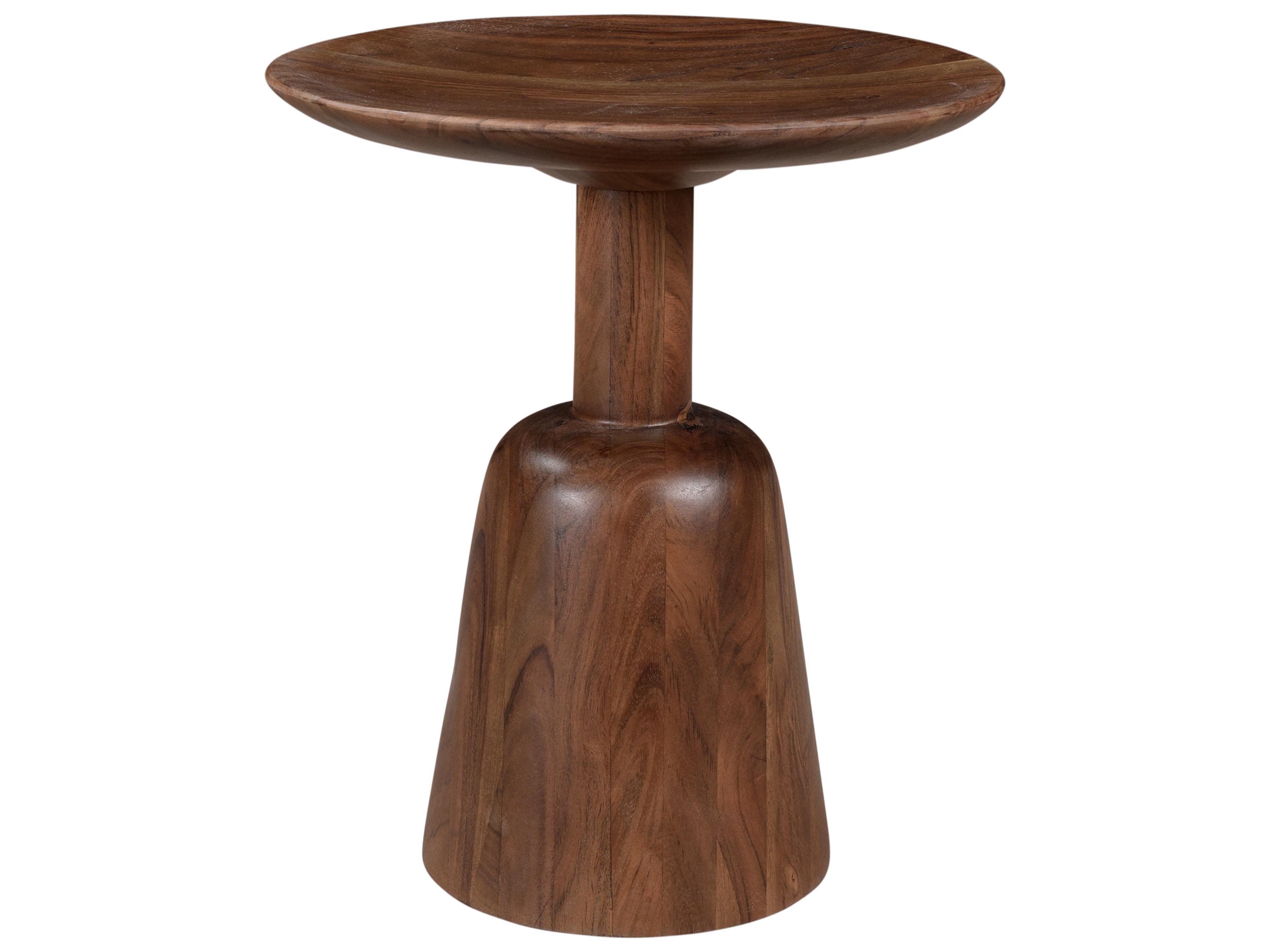 Moe's Home Round Wood Brown End Table