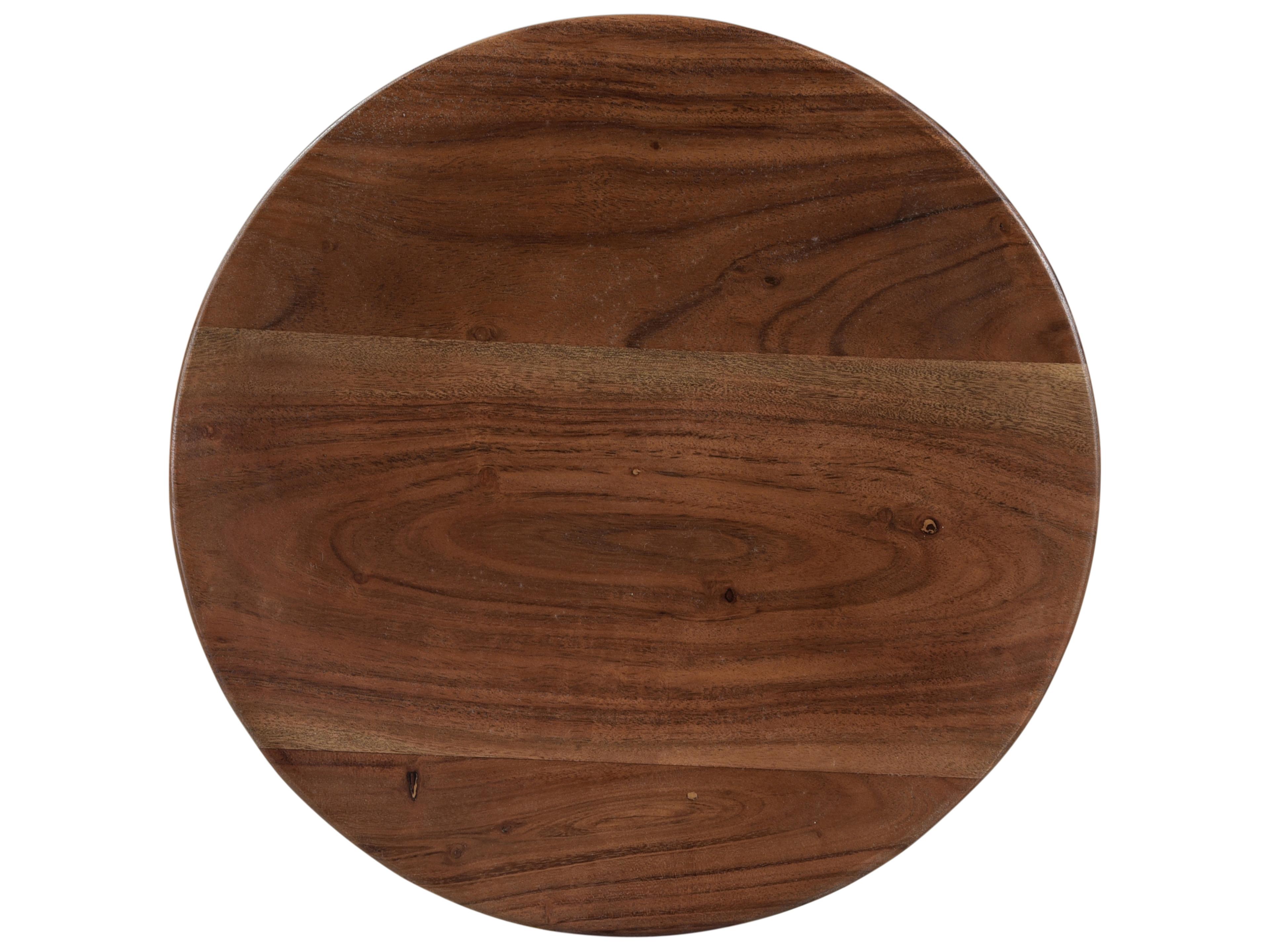 Moe's Home Round Wood Brown End Table