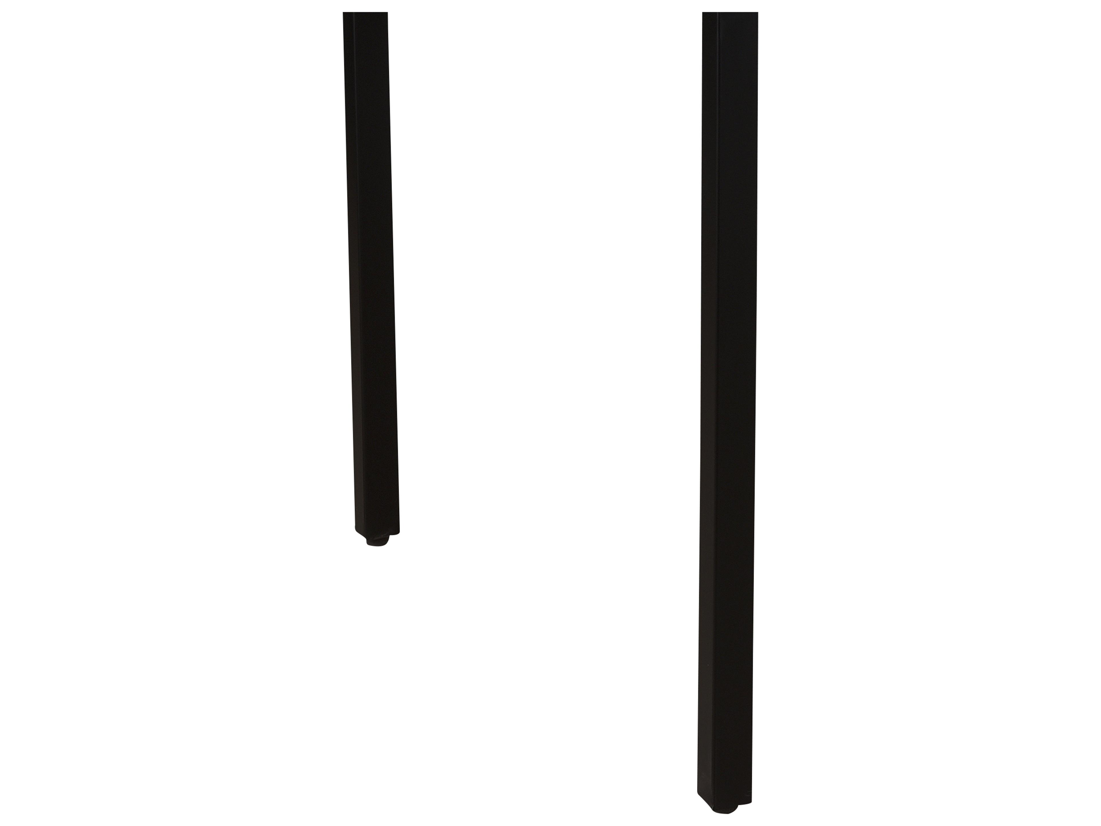 Moe's Home Parson Rectangular White Marble Black Dining Table