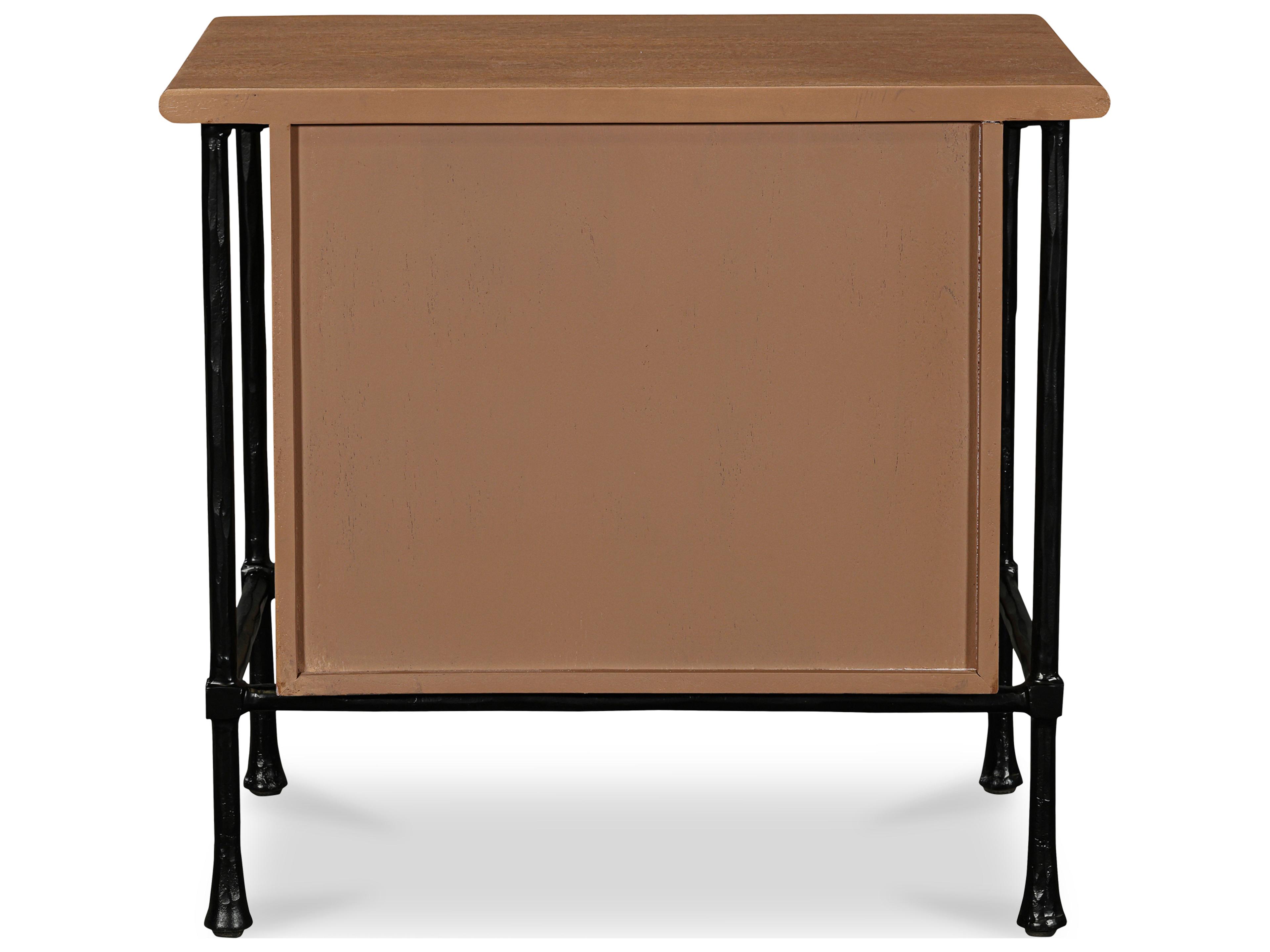 Moe's Home Rene 2-Drawers Acacia Wood Nightstand