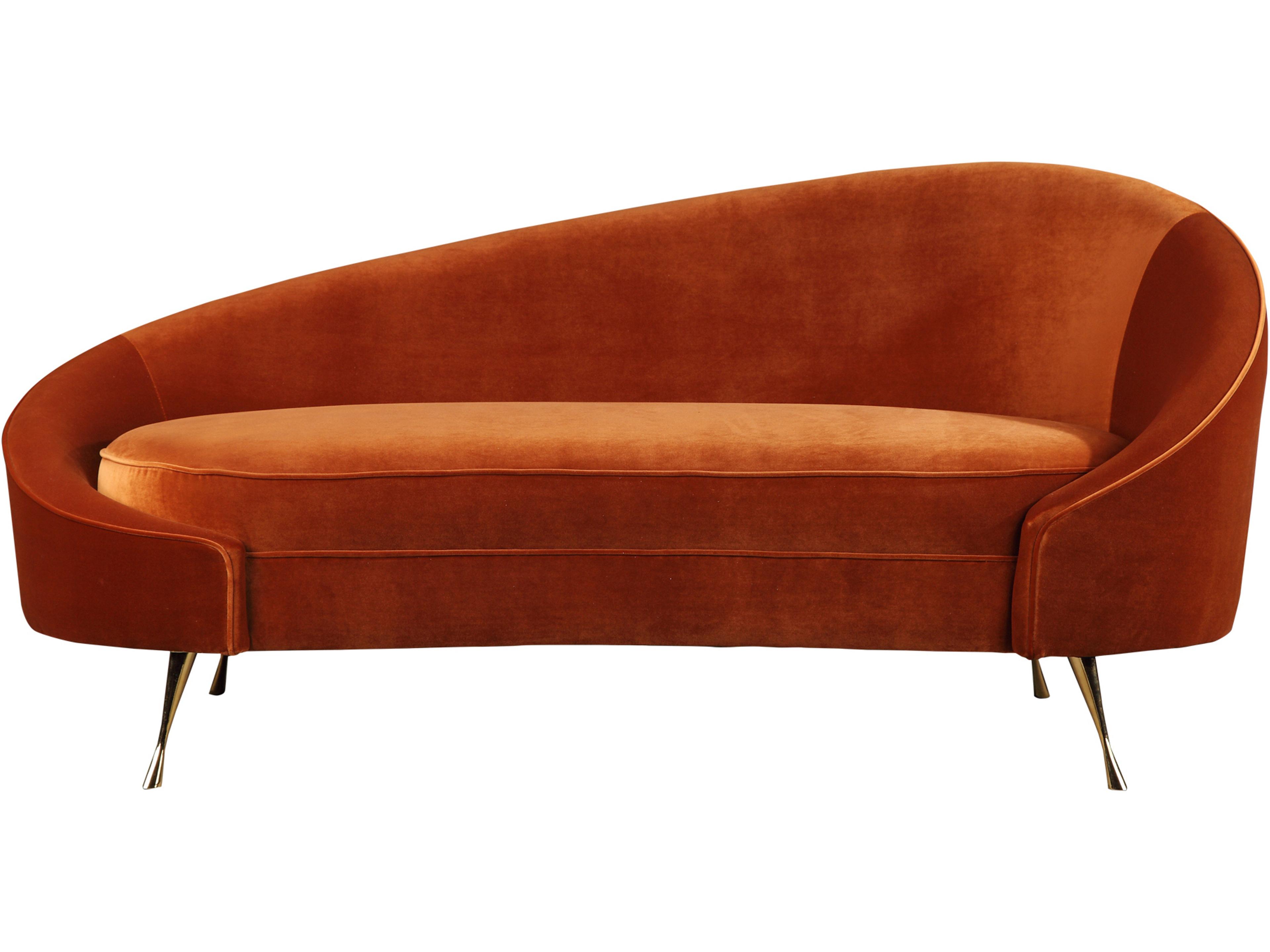 Abigail Orange Upholstered Loveseat