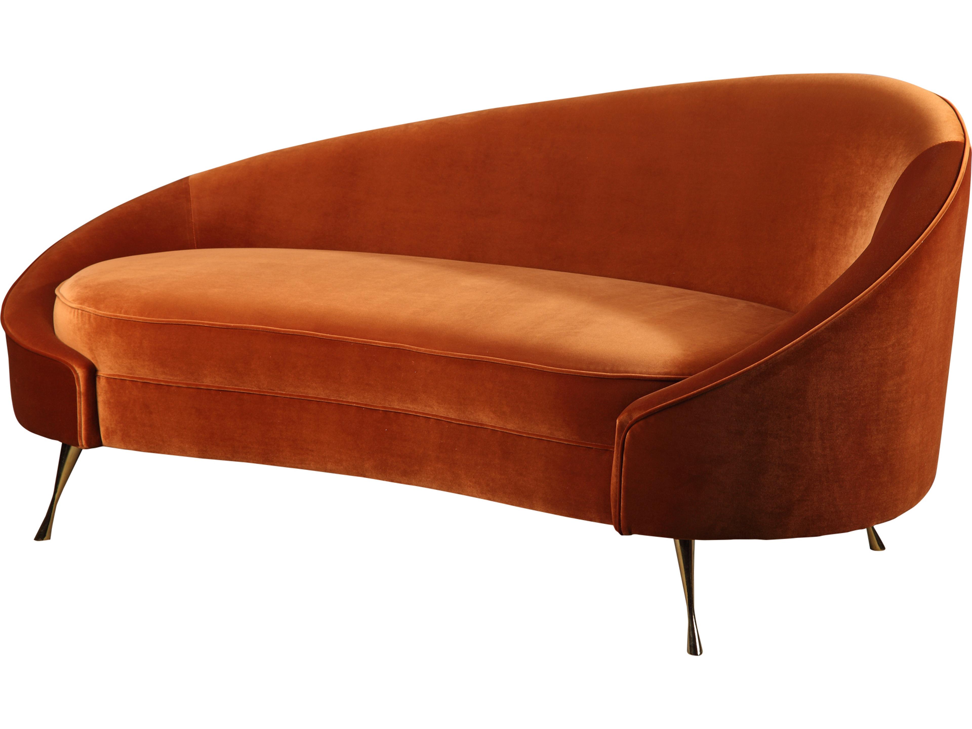Moe's Home Abigail Orange Upholstered Loveseat