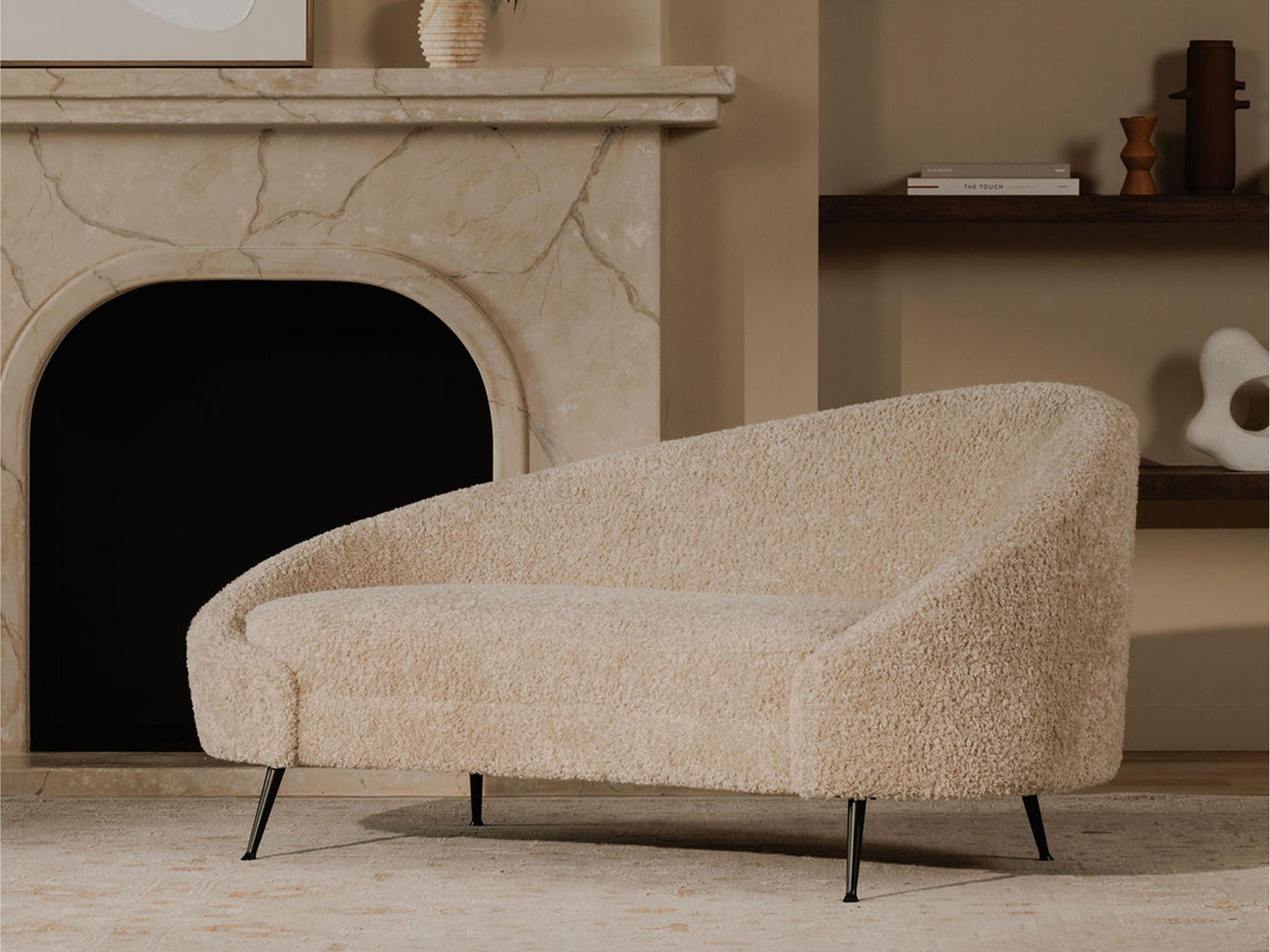 Moe's Home Abigail Light Brown Upholstered Sofa