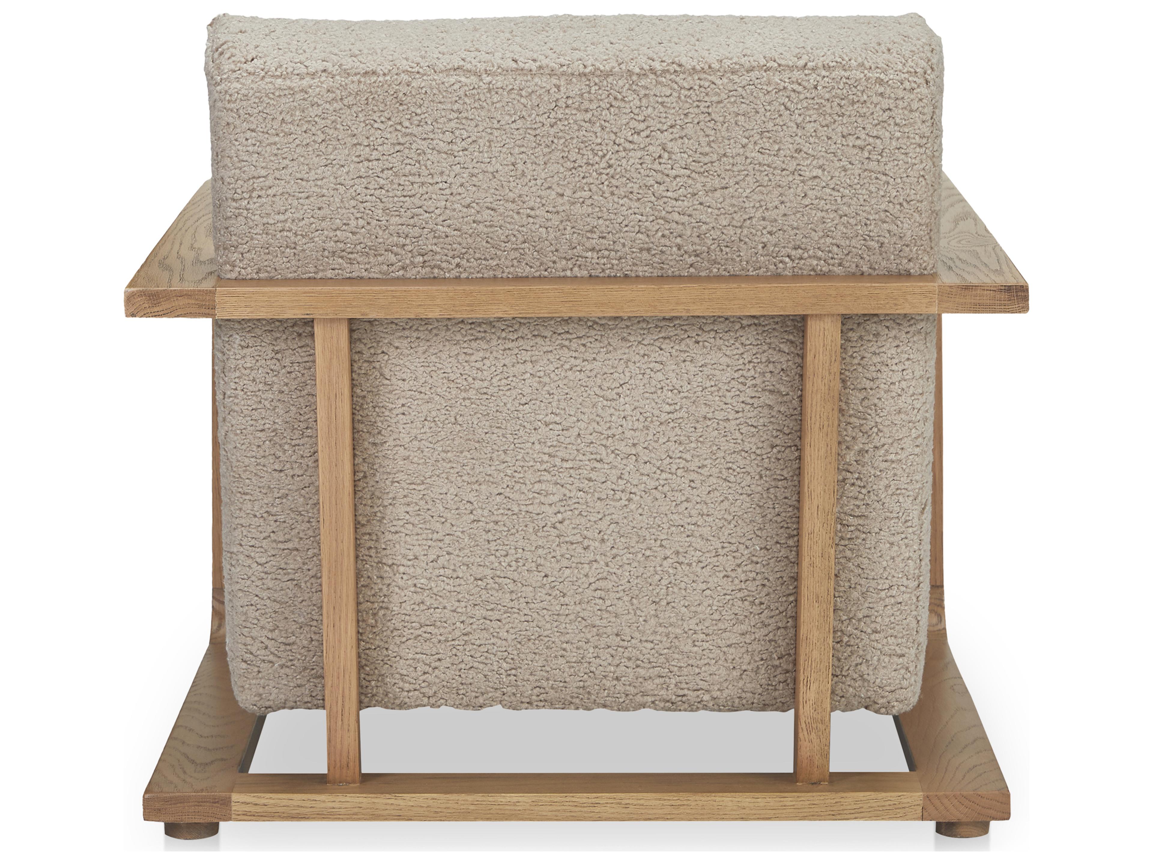 Moe's Home Eckersley Lounge Chair Beige Faux Shearling