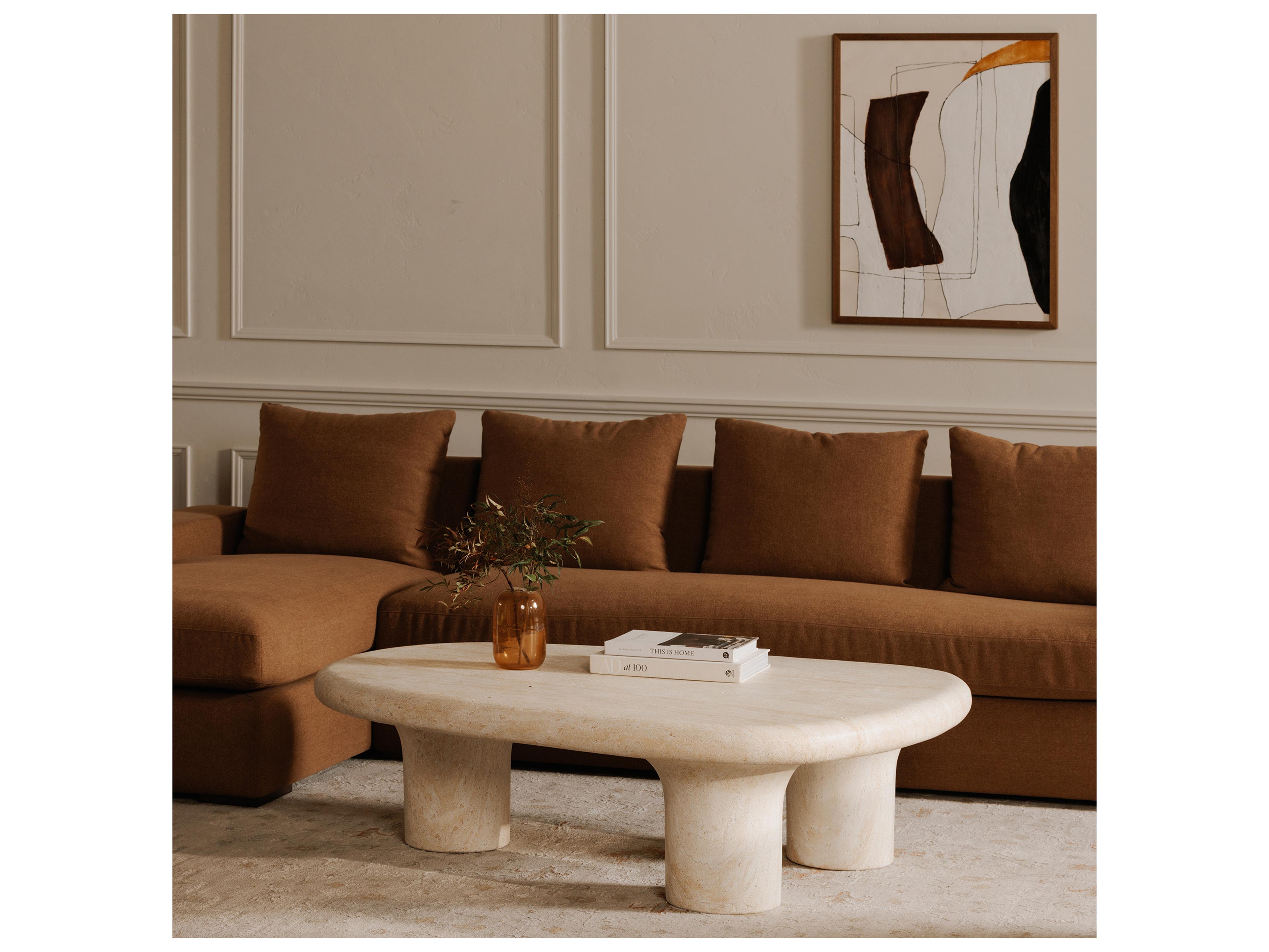 Moe's Home Thomas Brown Upholstered Right Sectional Sofa