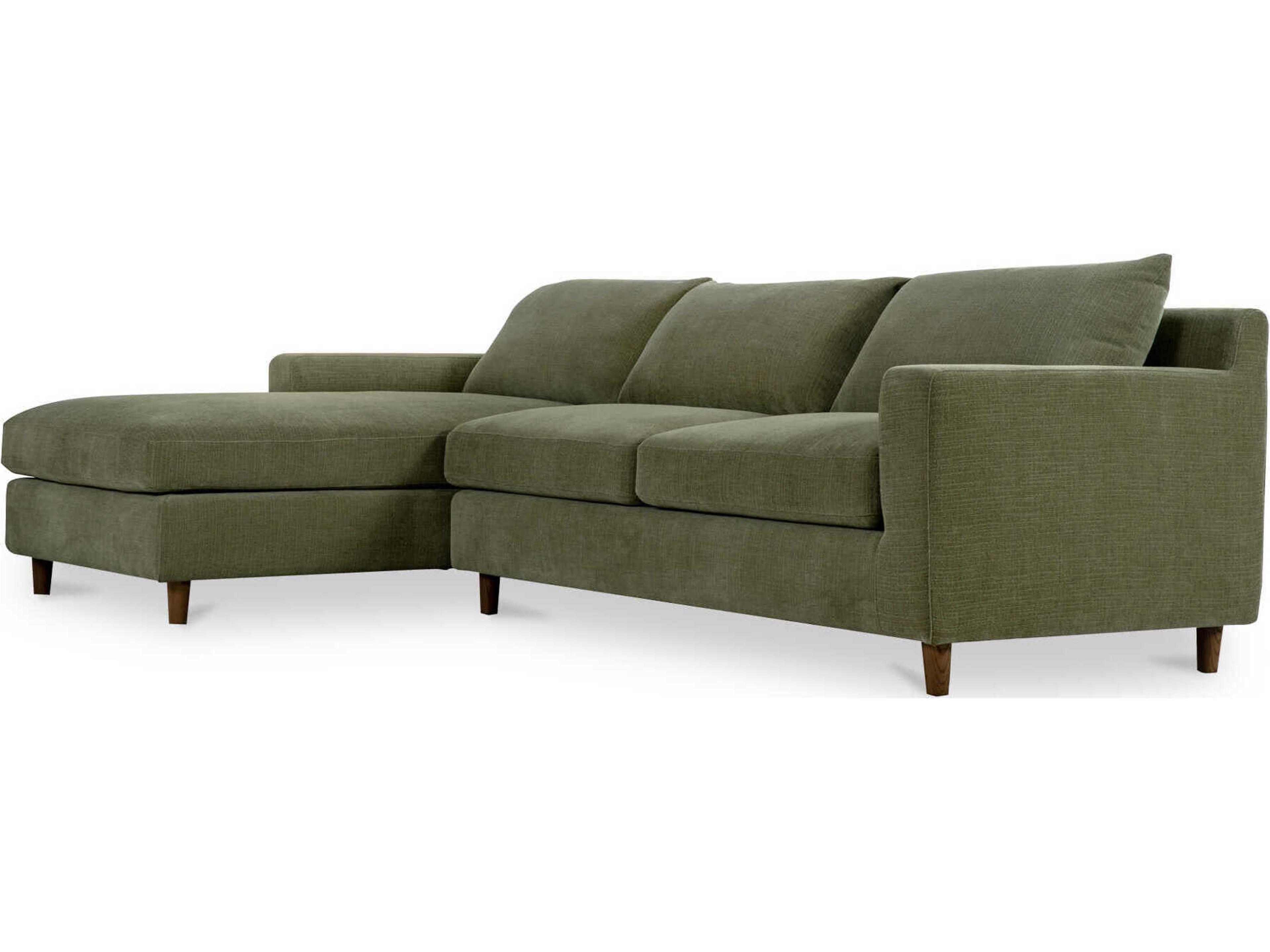 Moe's Home Hutton Green Upholstered Sectional Sofa