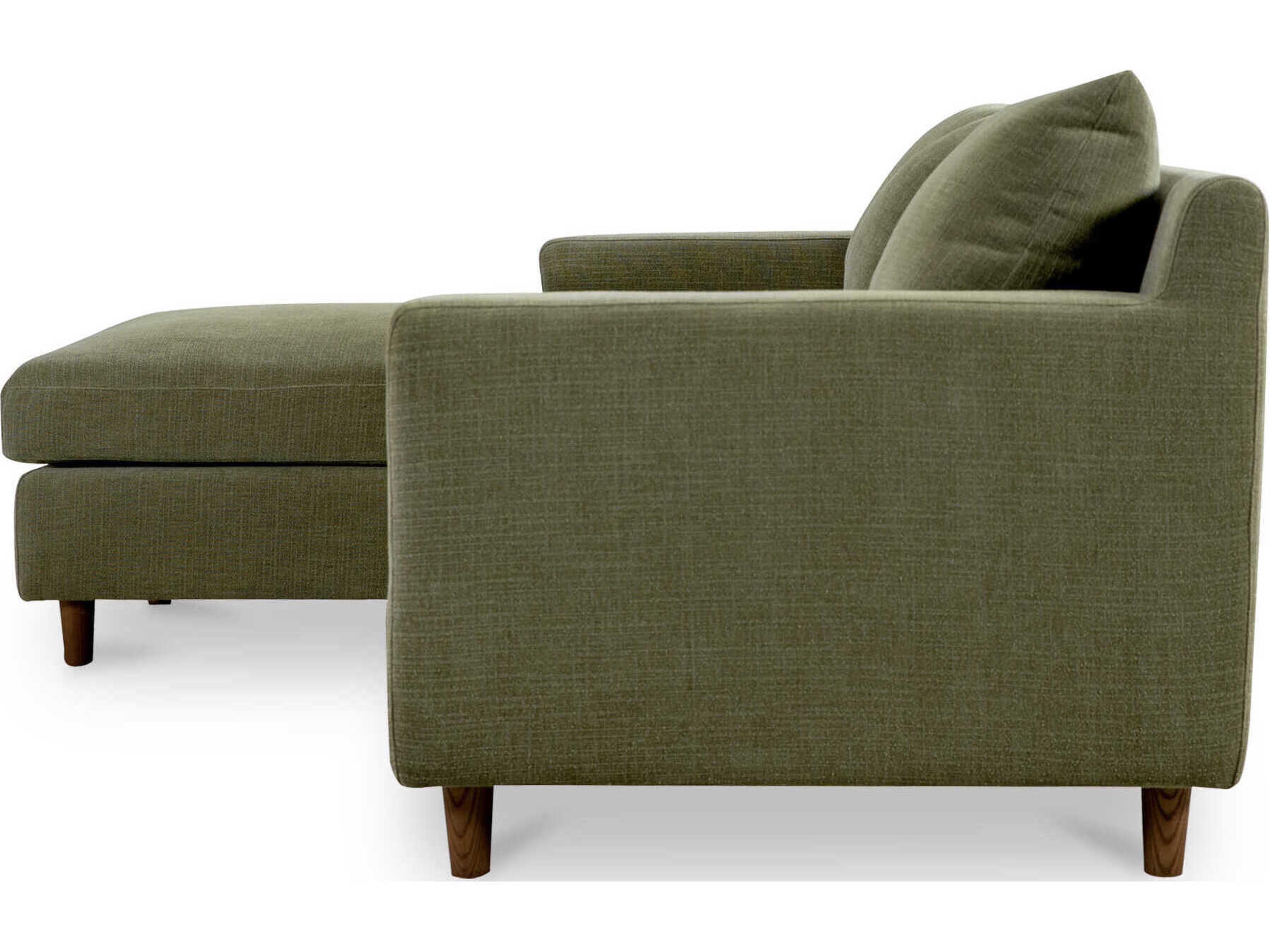 Moe's Home Hutton Green Upholstered Sectional Sofa