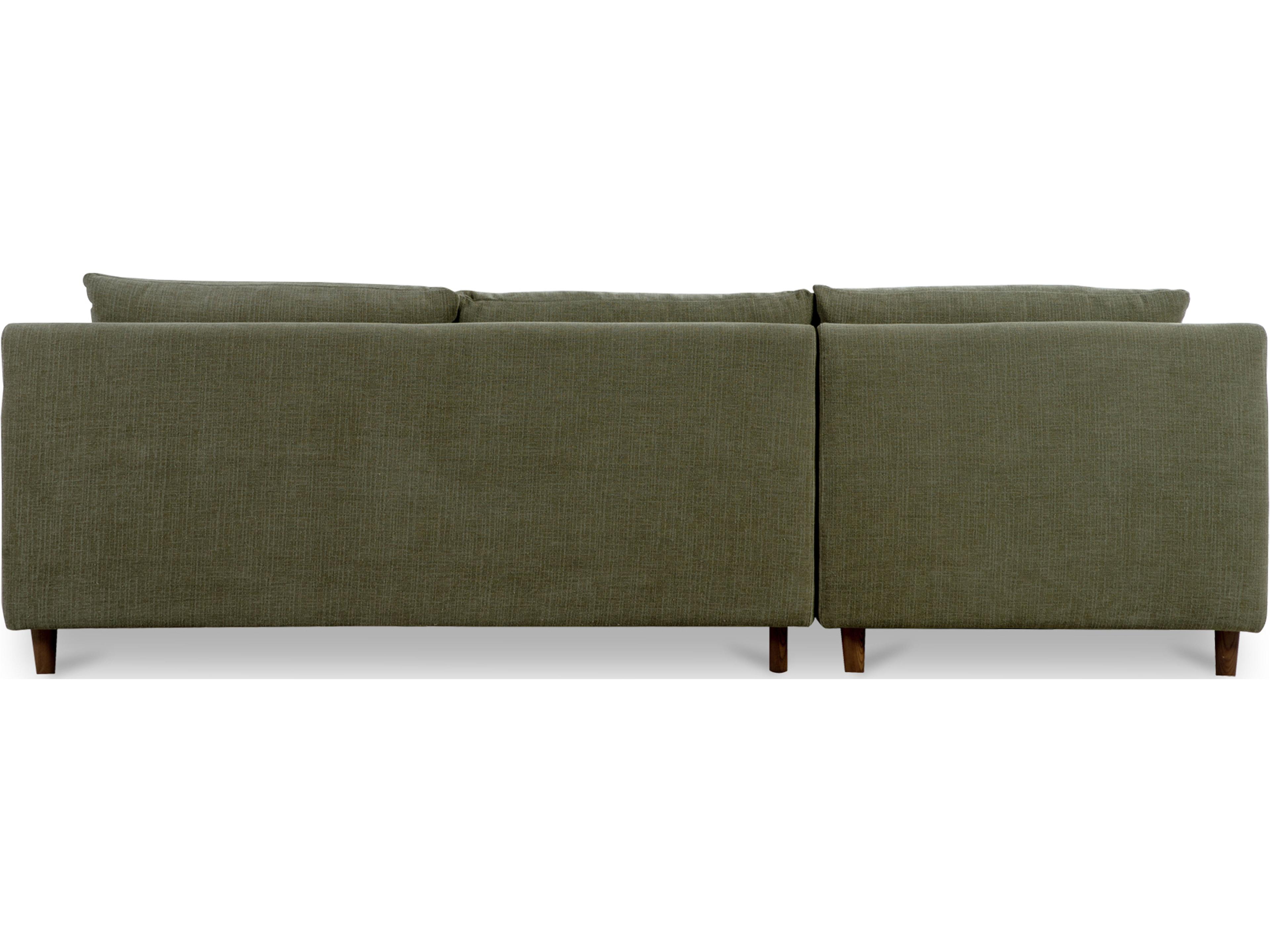 Moe's Home Hutton Green Upholstered Sectional Sofa