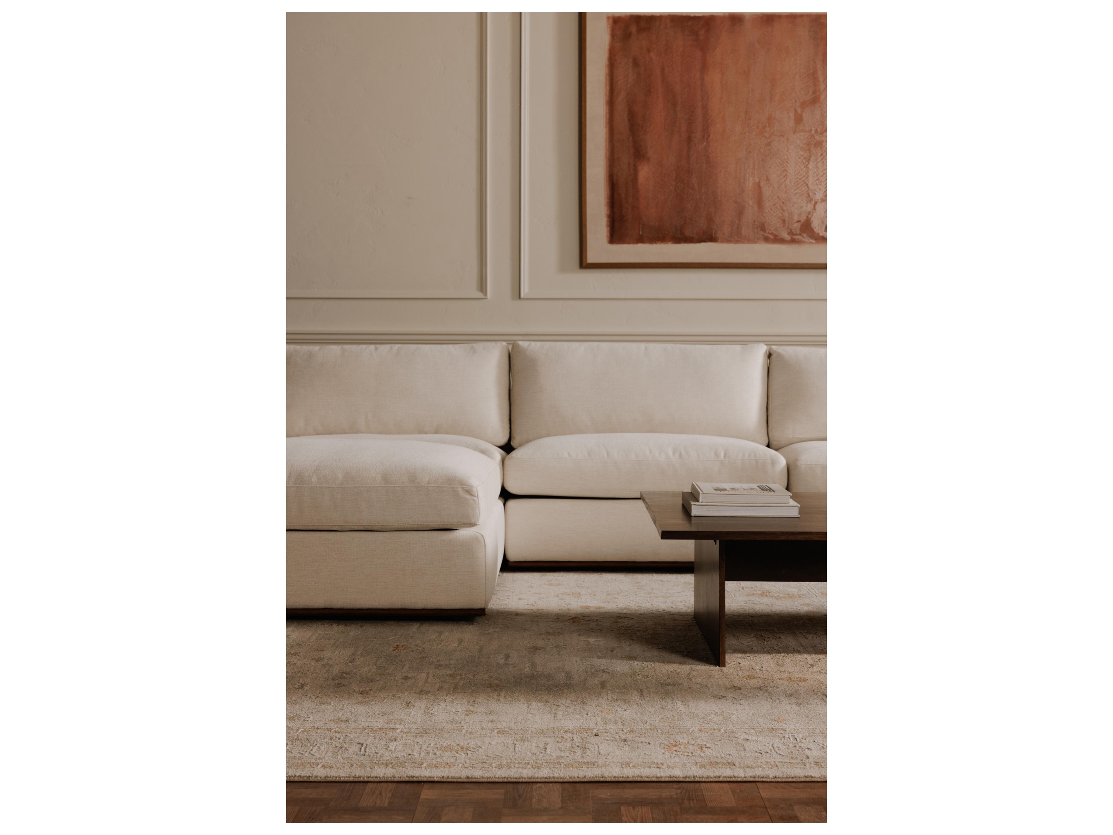 Moe's Home Rue White Left Arm Facing Modular Chair