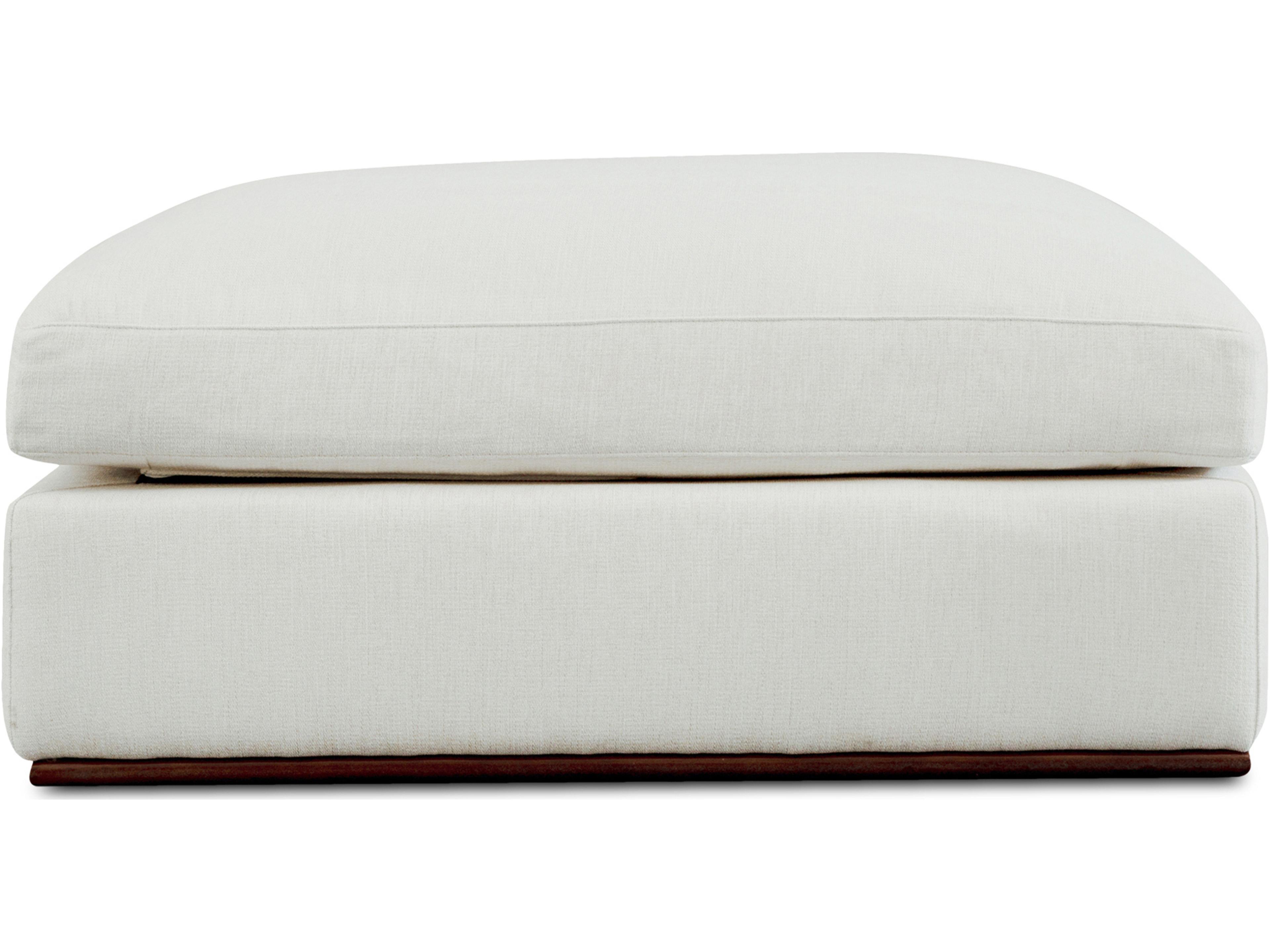 Rue White Upholstered Ottoman