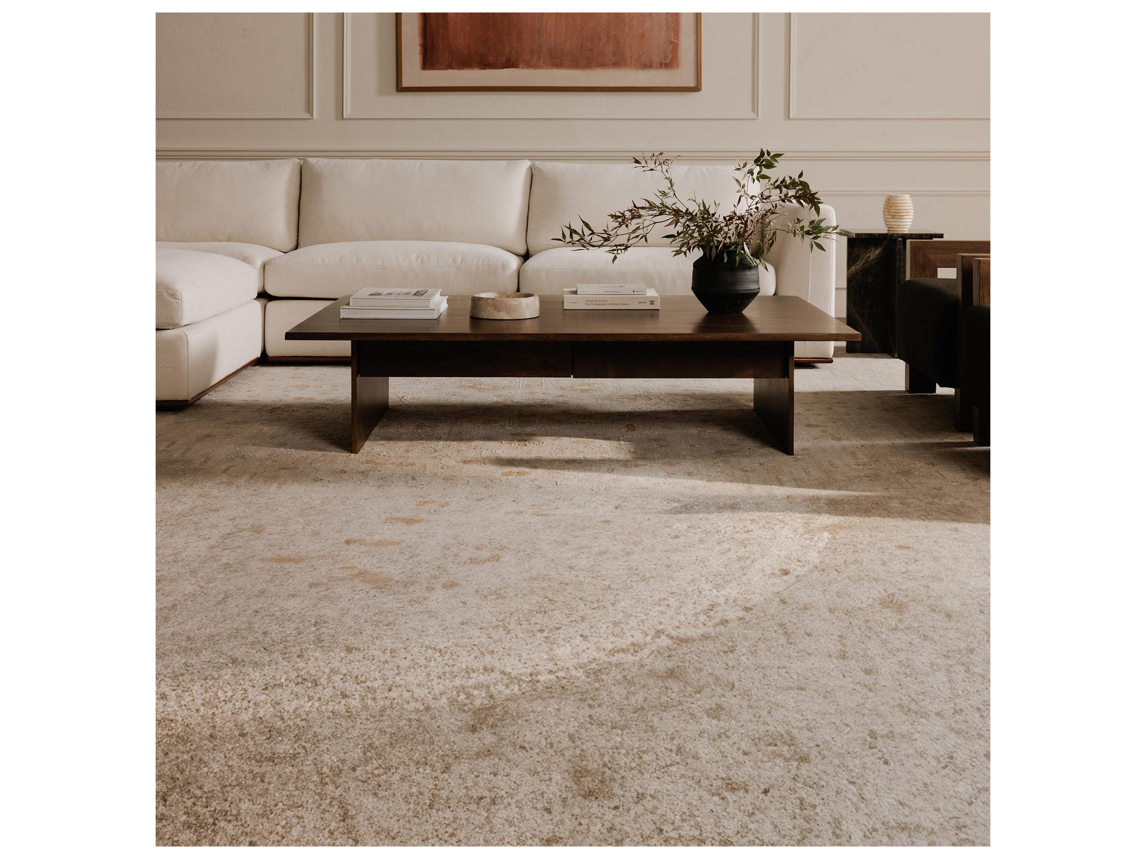 Moe's Home Rue White Upholstered Sectional Sofa