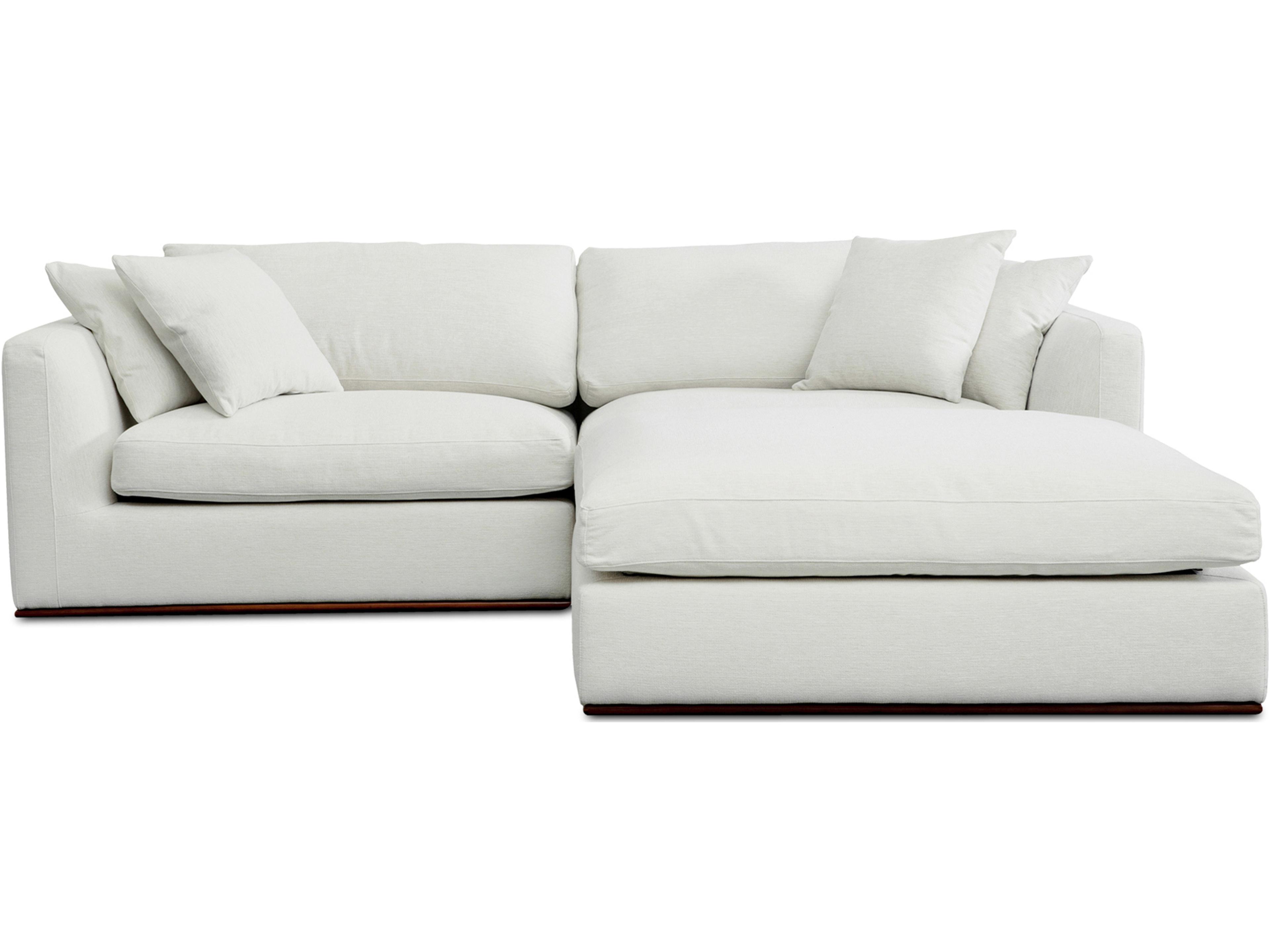 Rue White Upholstered Sectional Sofa