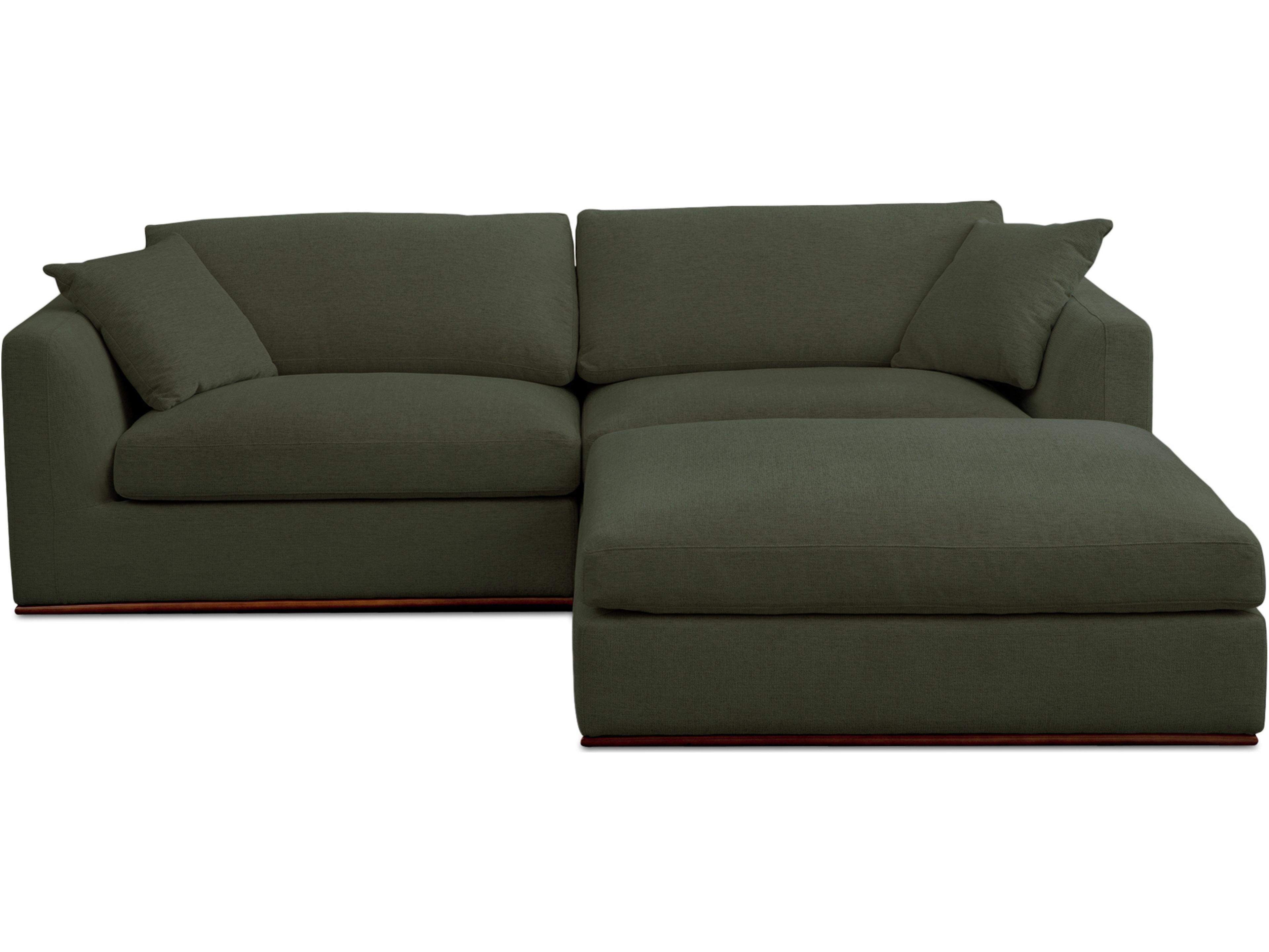 Rue Green Upholstered Sectional Sofa