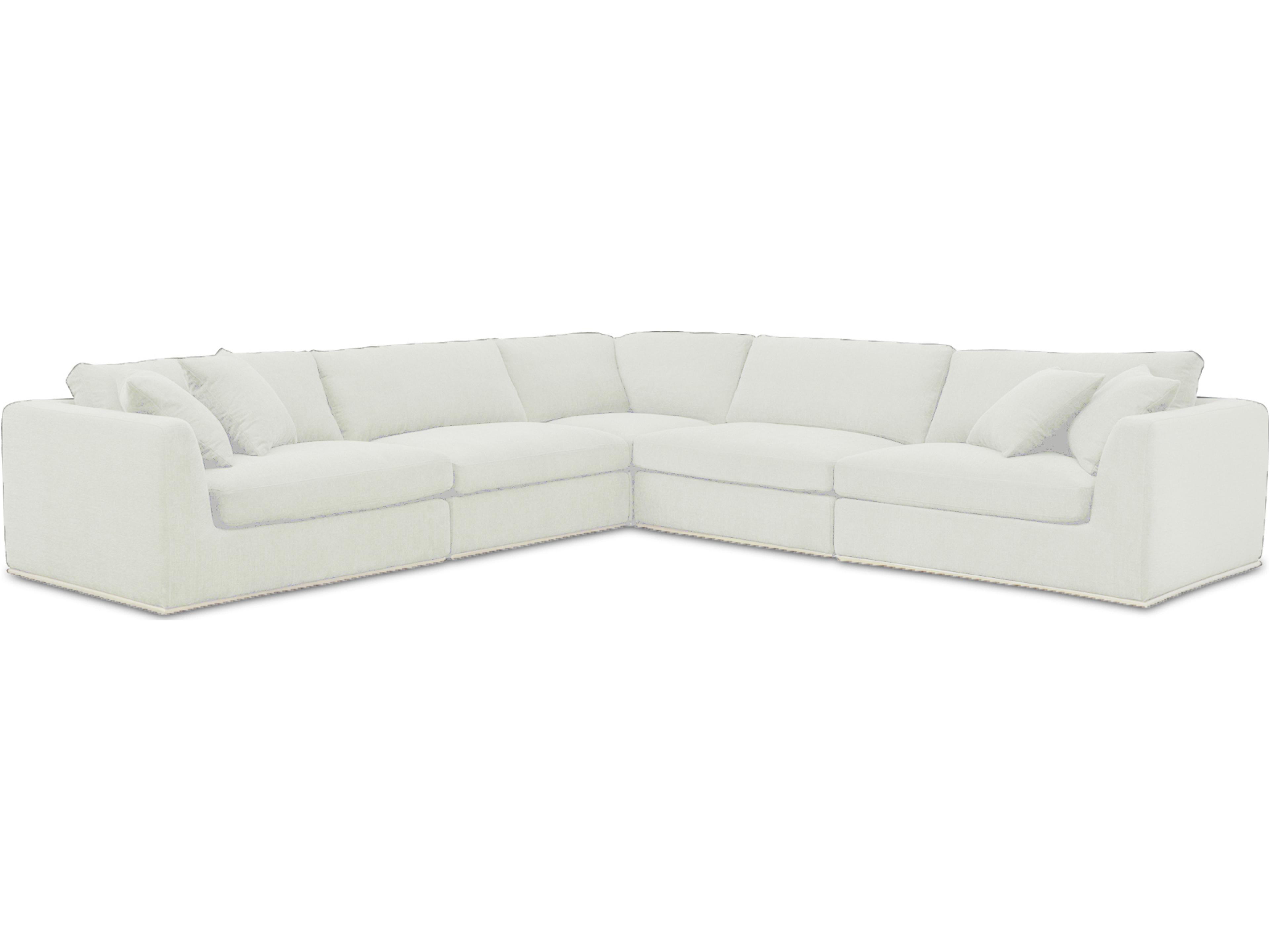 Moe's Home Rue White Upholstered Sectional Sofa