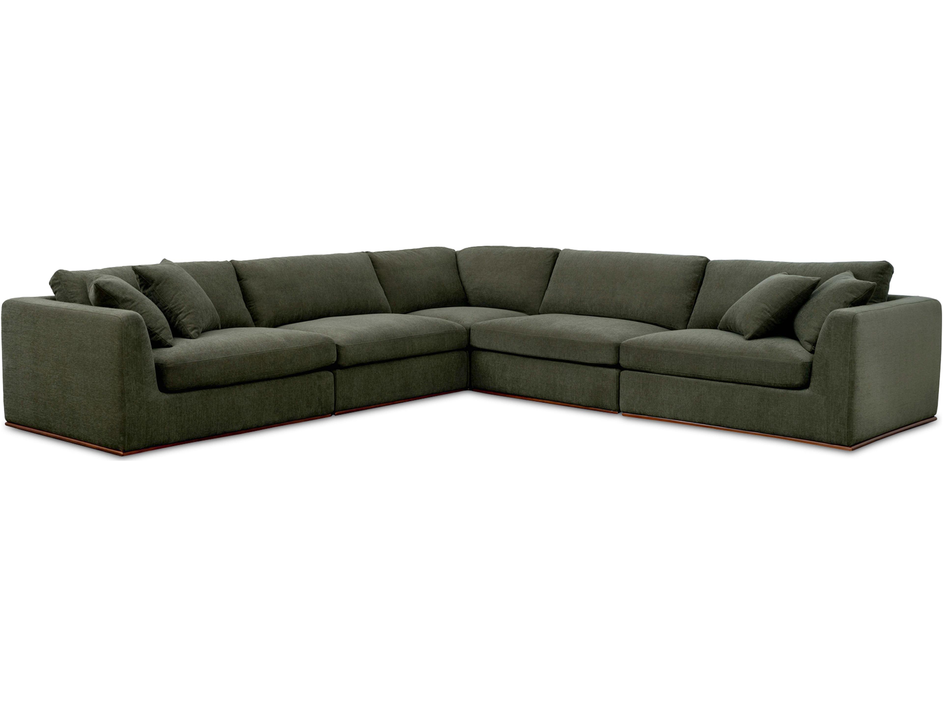 Rue Green Upholstered Sectional Sofa