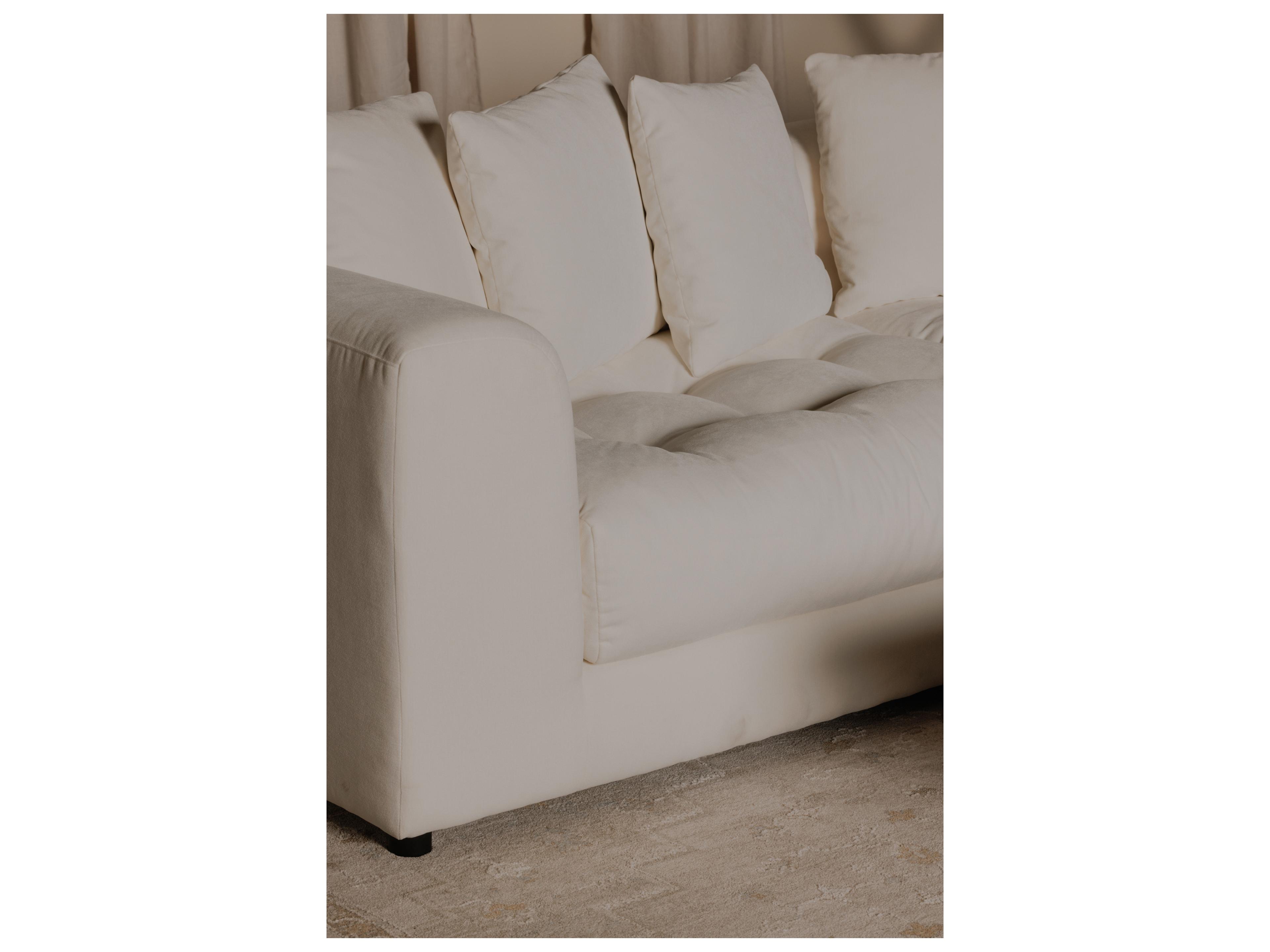 Moe's Home Davie White Upholstered Sofa