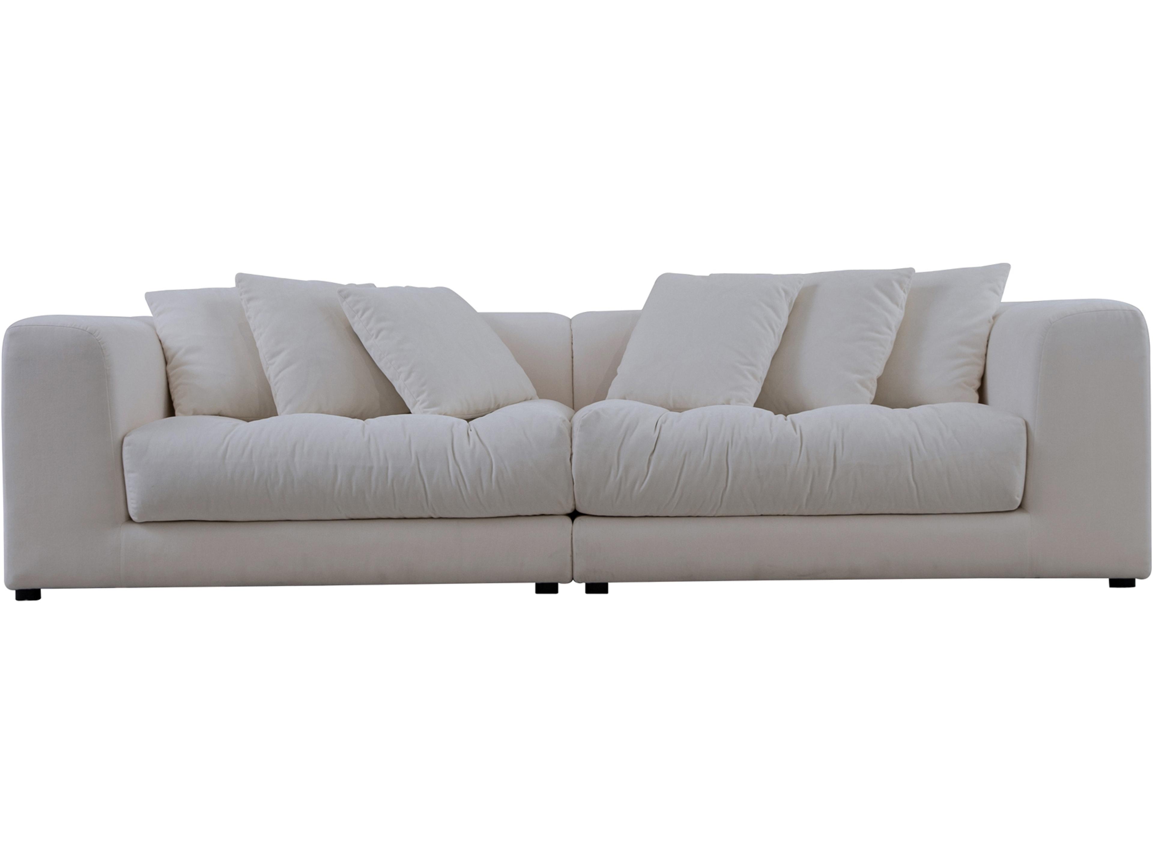 Moe's Home Davie White Upholstered Sofa