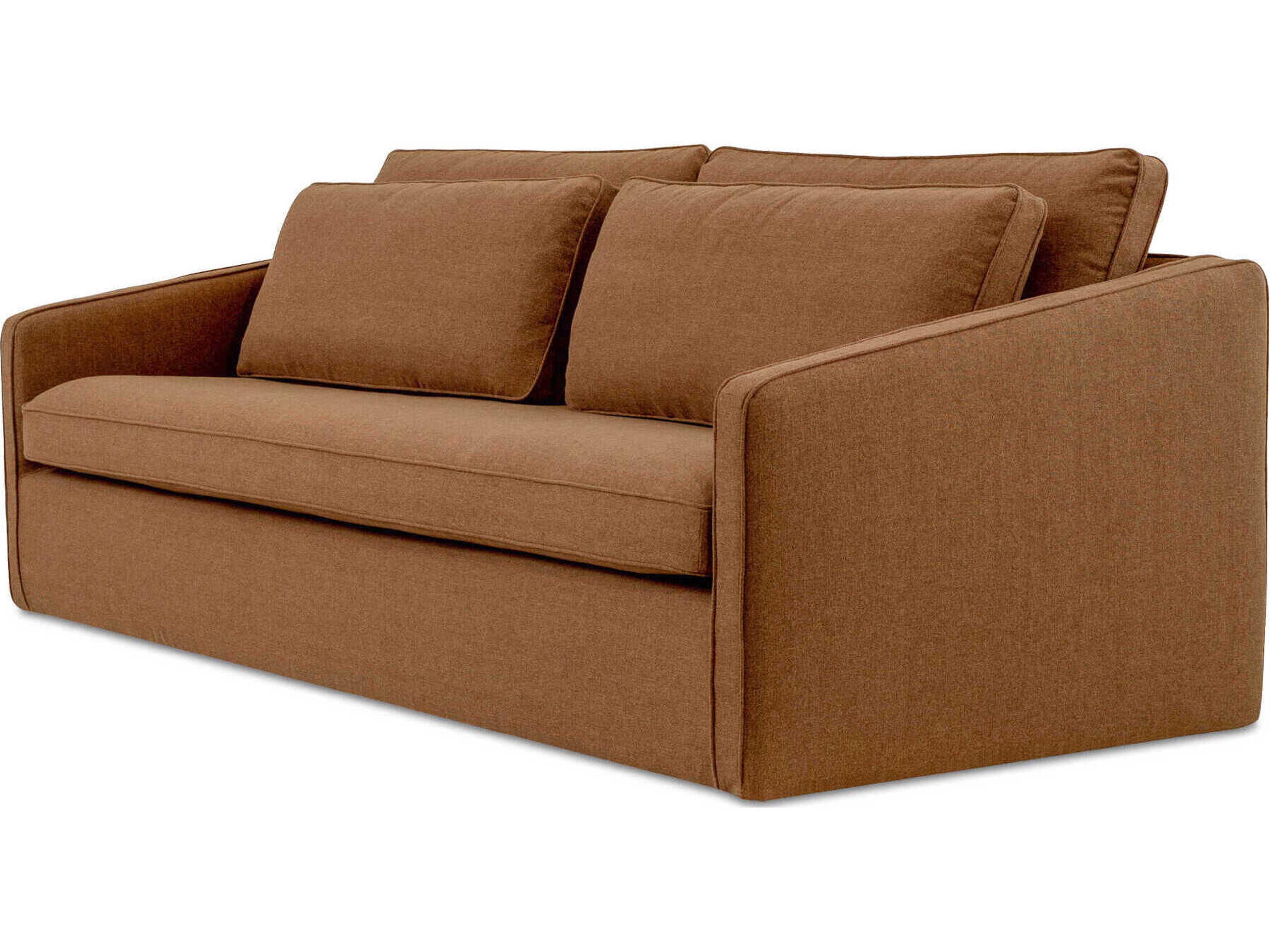 Moe's Home Phoebe Orange Upholstered Sofa