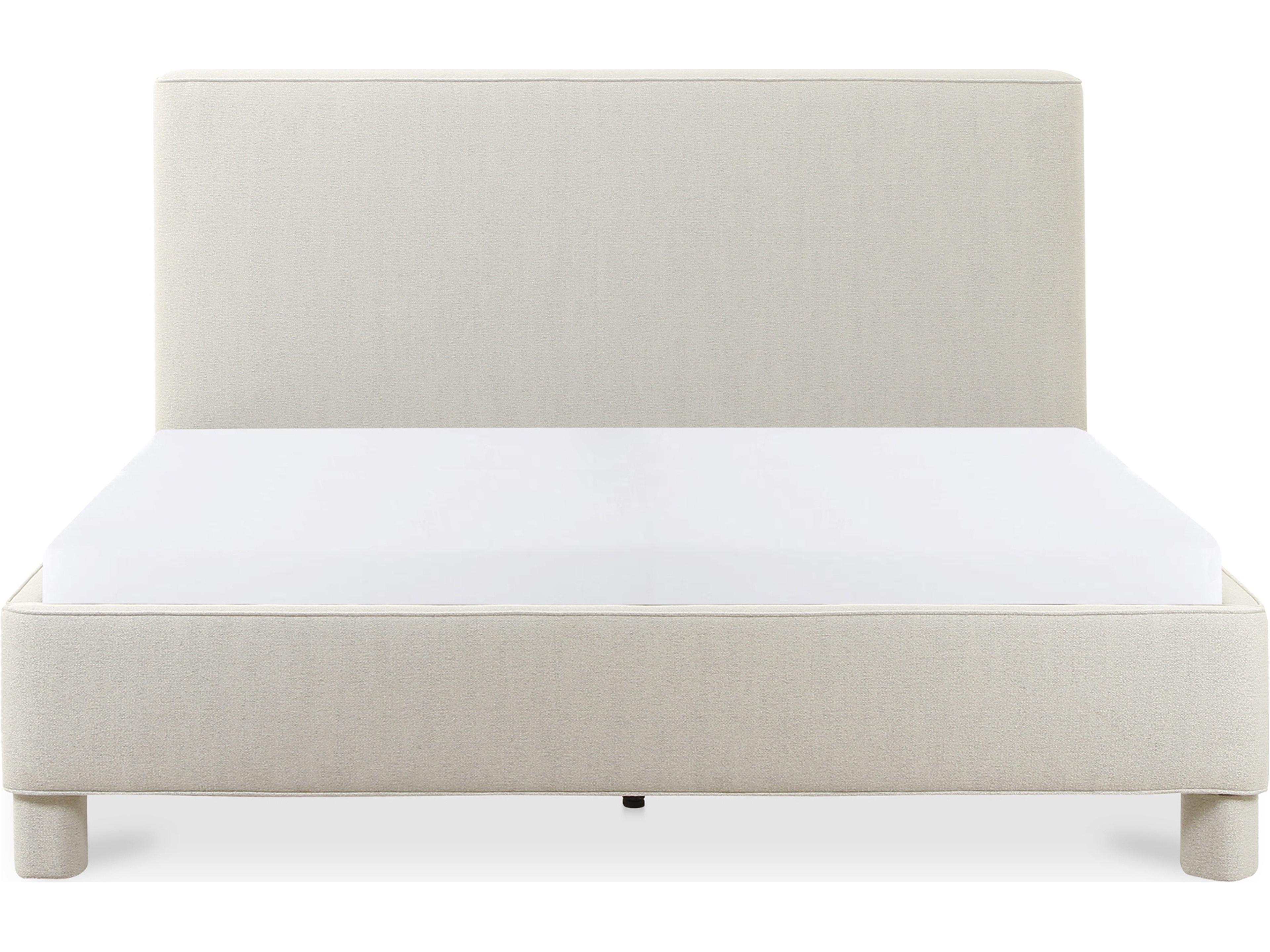 Ichigo Light Grey Ply Wood Upholstered King Panel Bed