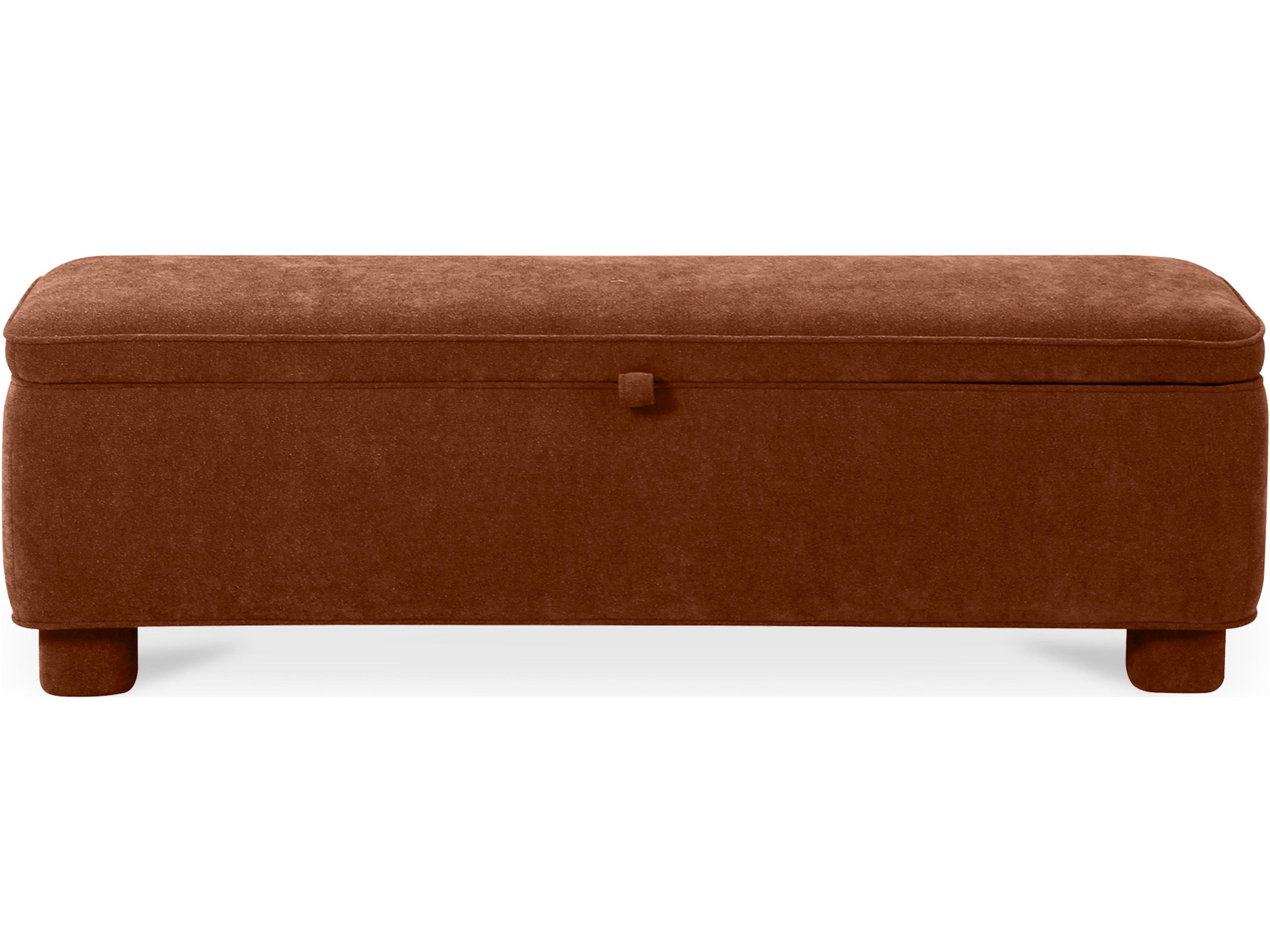 Ichigo Orange Upholstered Accent Bench