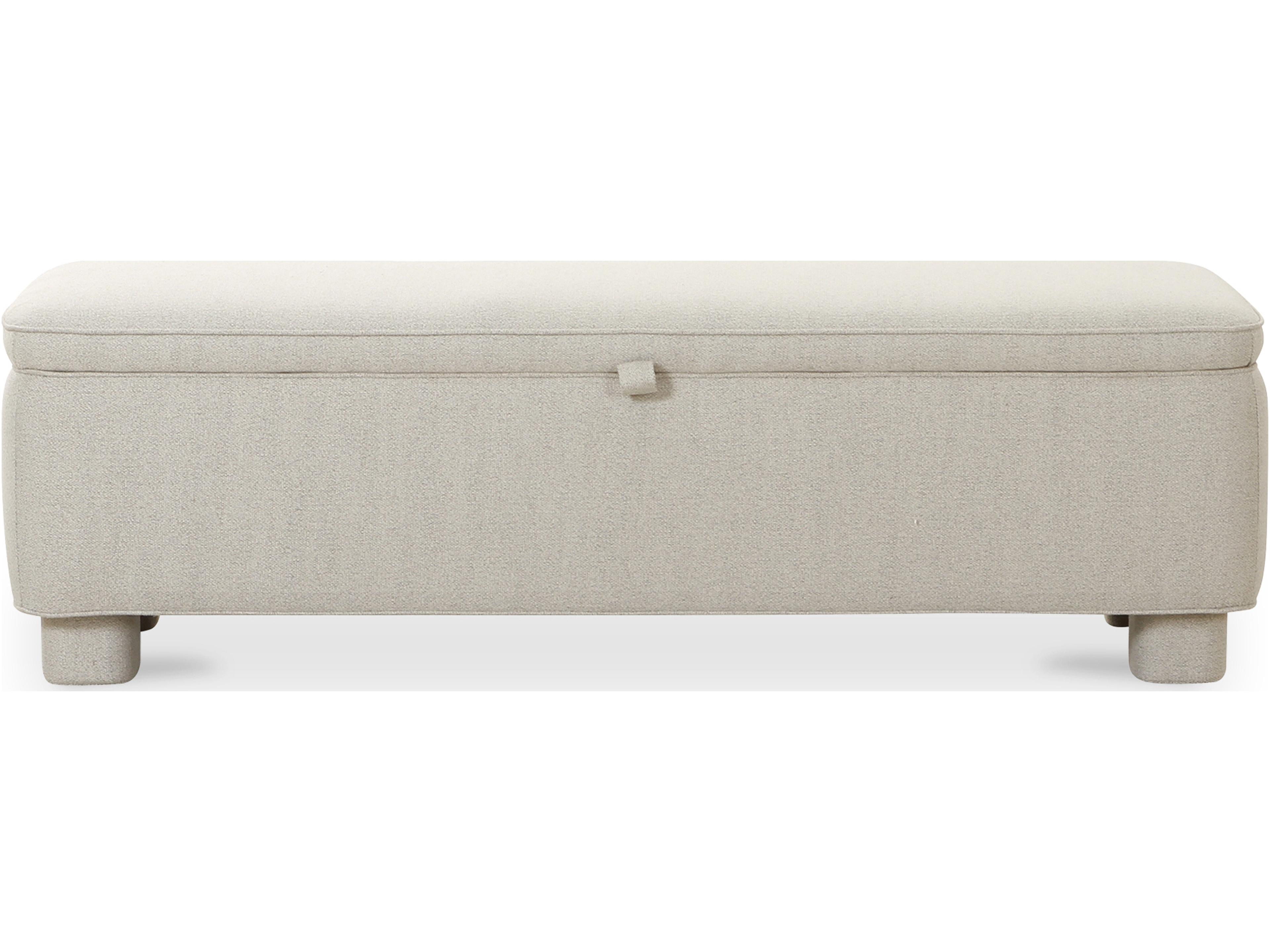 Ichigo Light Grey Upholstered Accent Bench
