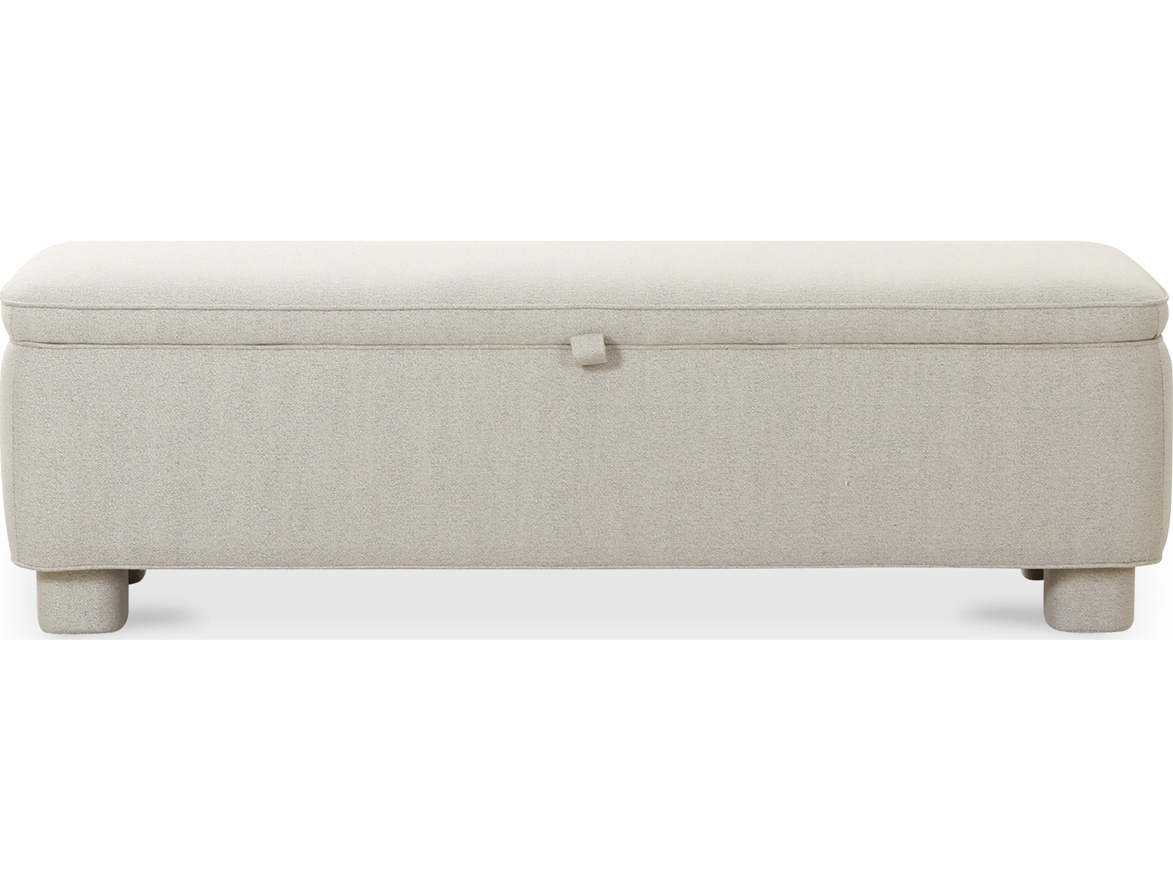 Moe's Home Ichigo Light Grey Upholstered Accent Bench