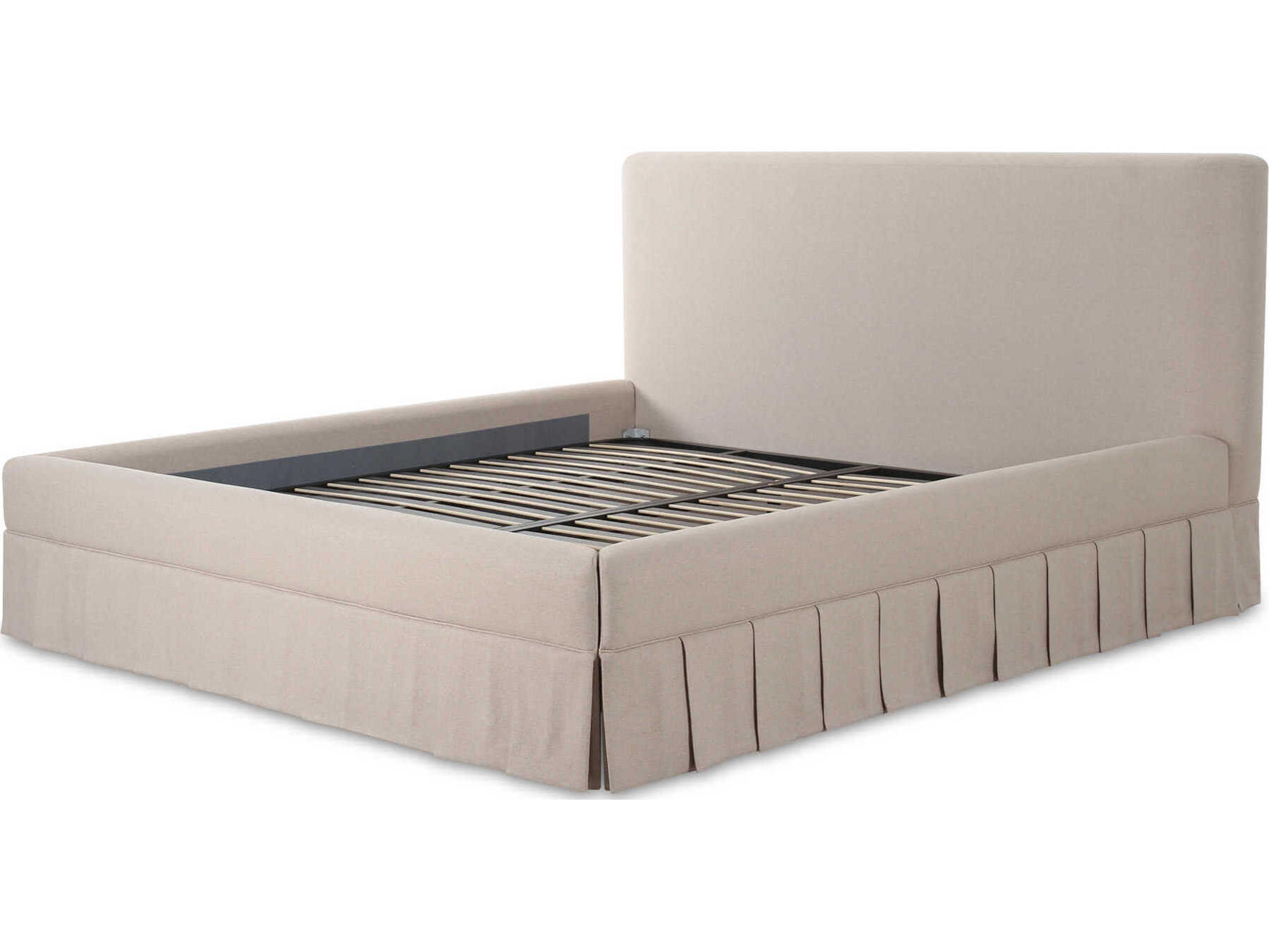 Moe's Home Maren Beige Plywood Wood King Platform Bed
