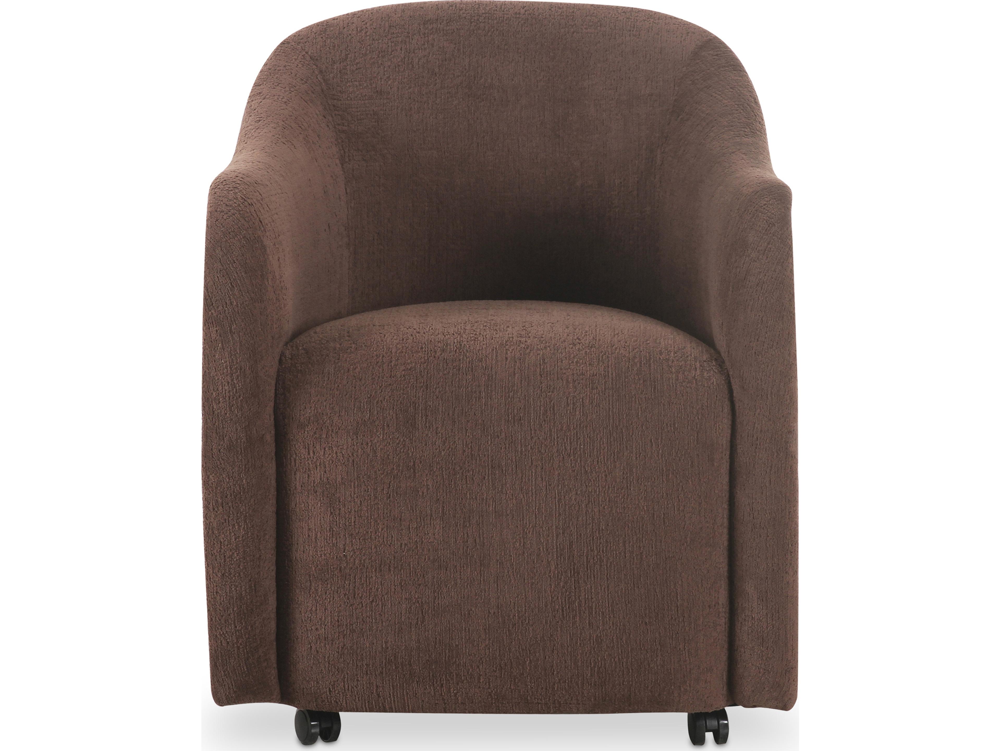 Drava Rolling Dining Chair Dark Brown